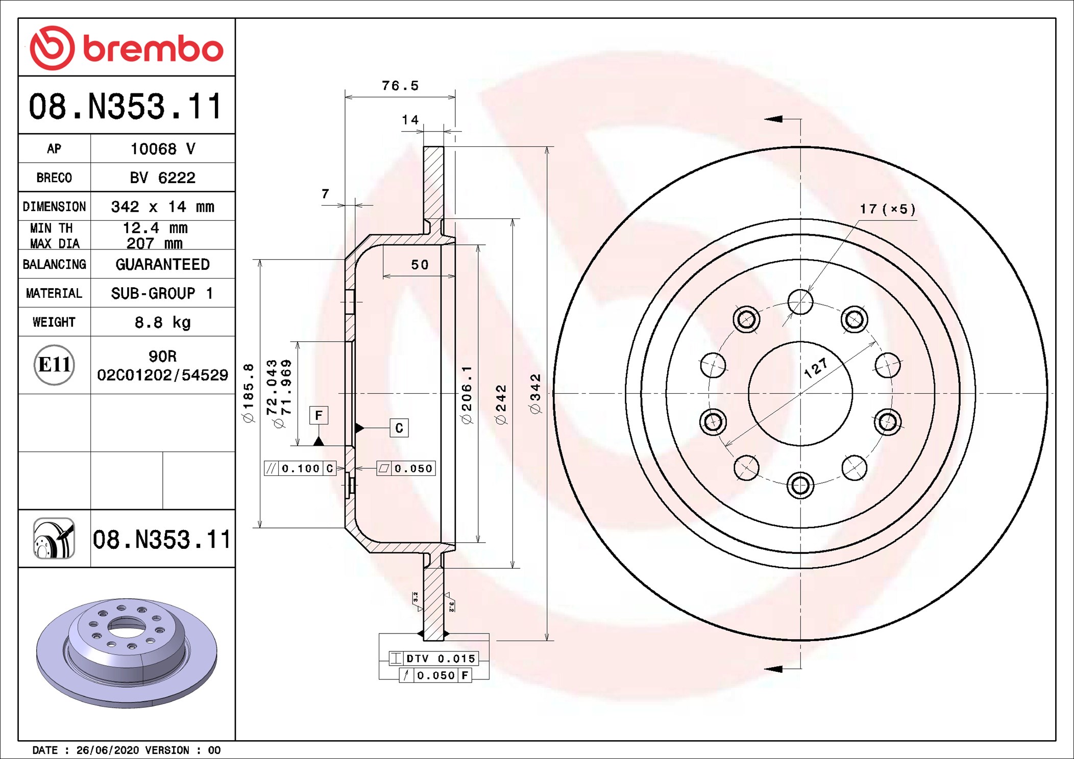 Brembo 08.N353.11