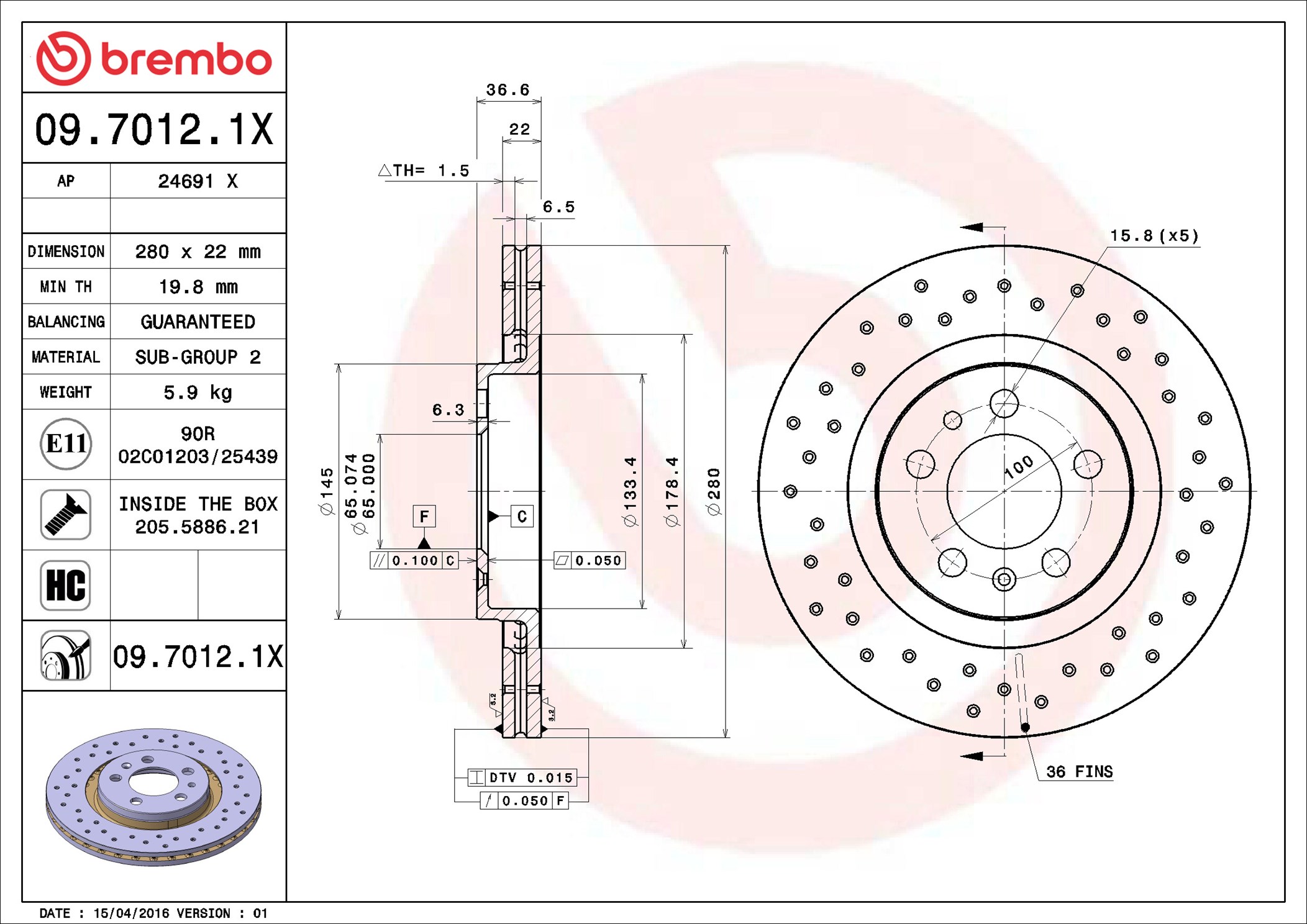 Brembo 09.7012.1X