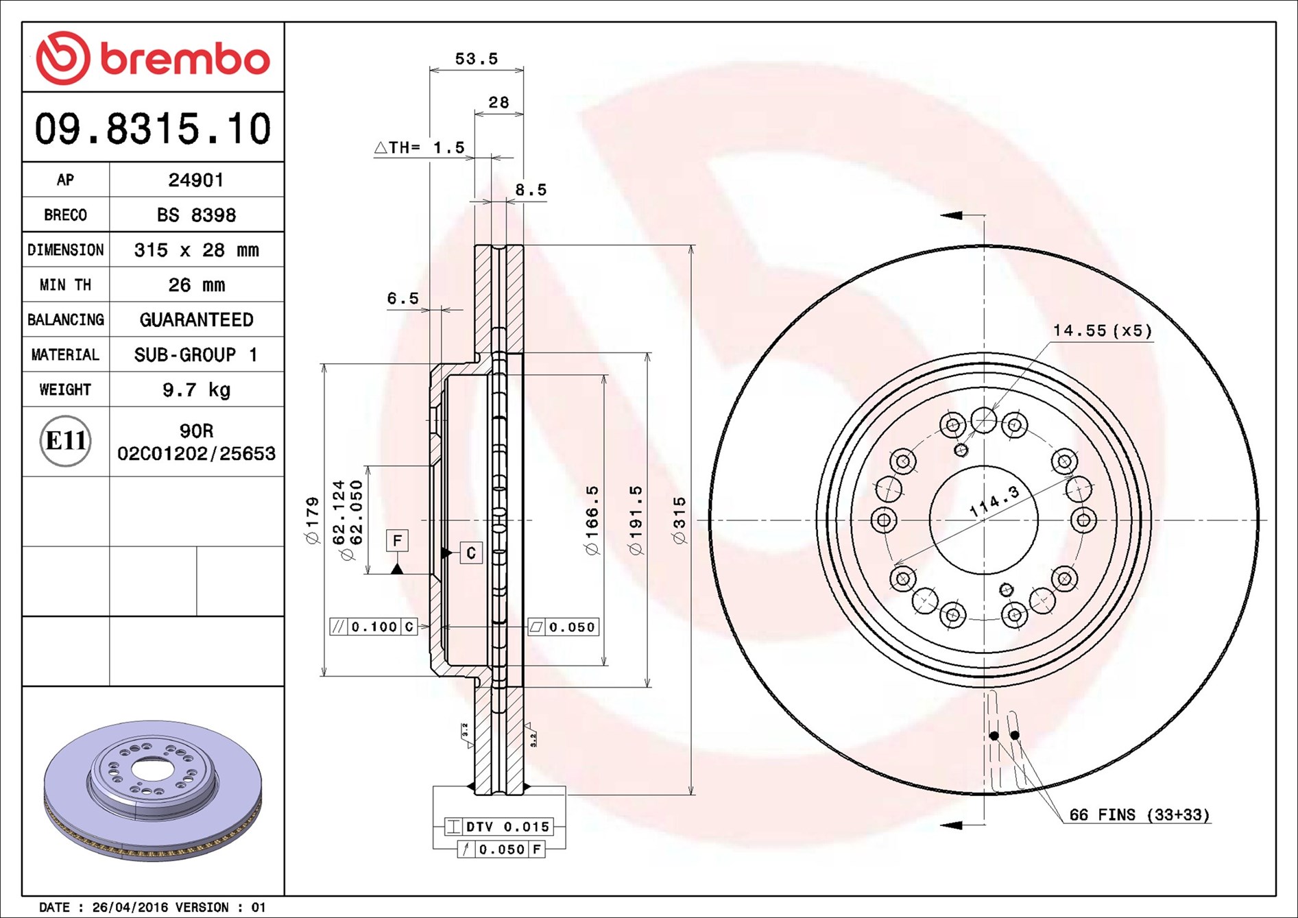 Brembo 09.8315.10