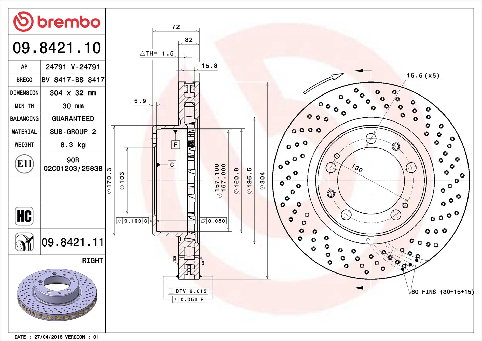 Brembo 09.8421.11
