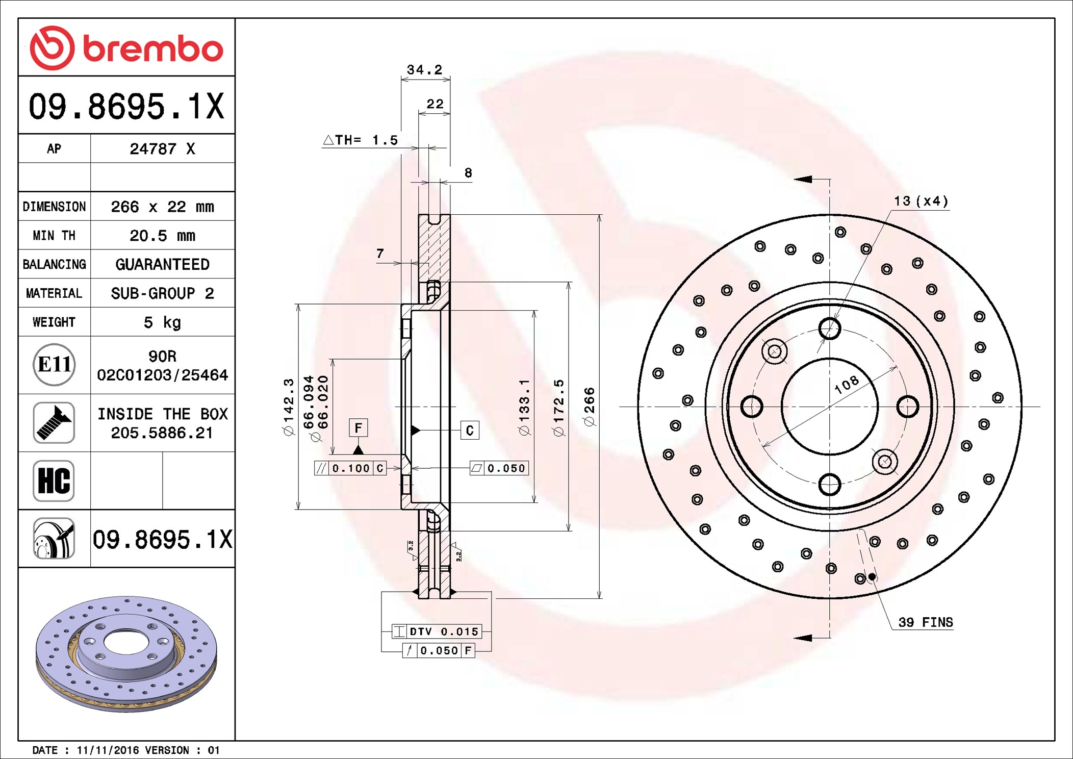 Brembo 09.8695.1X