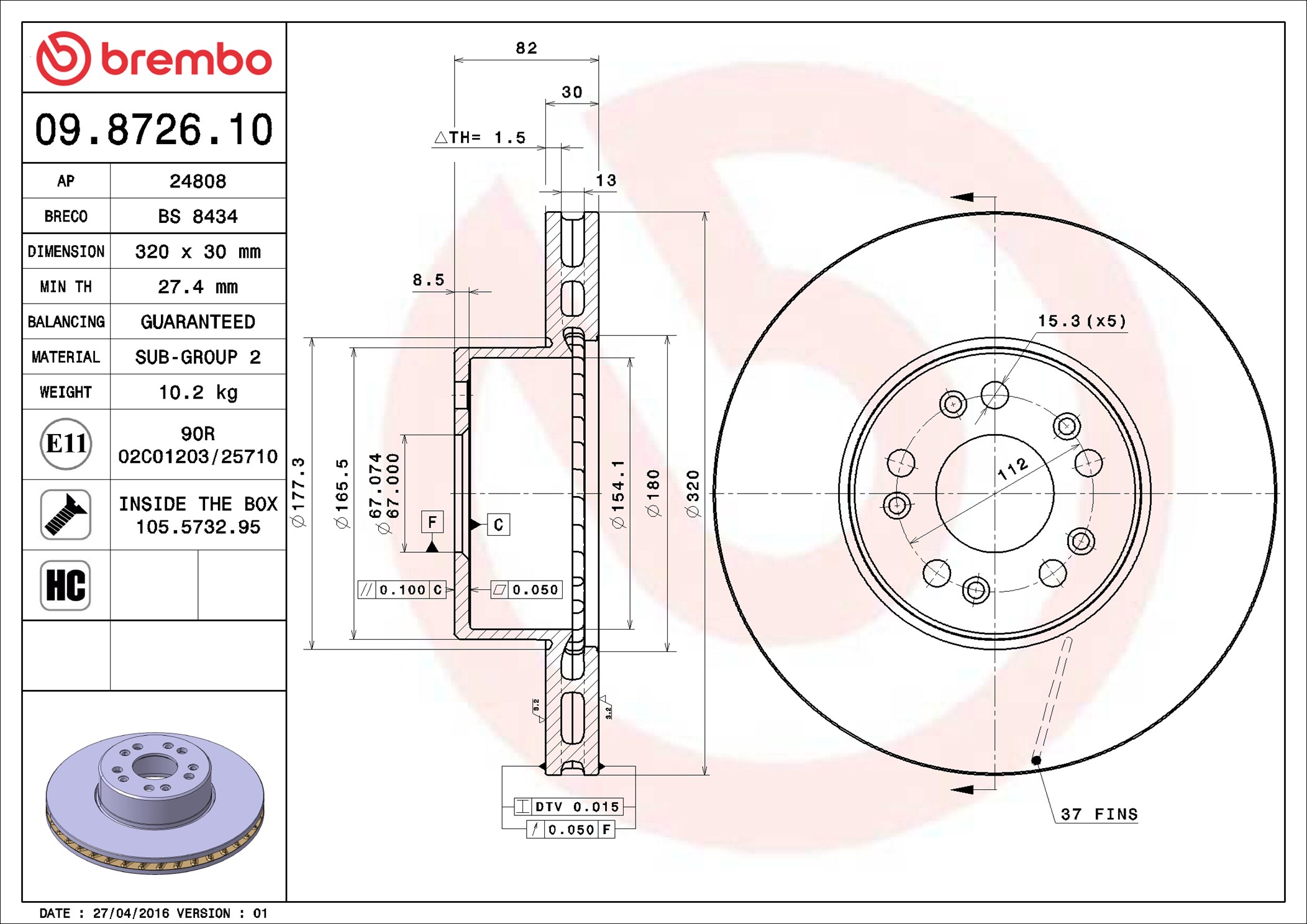 Brembo 09.8726.10