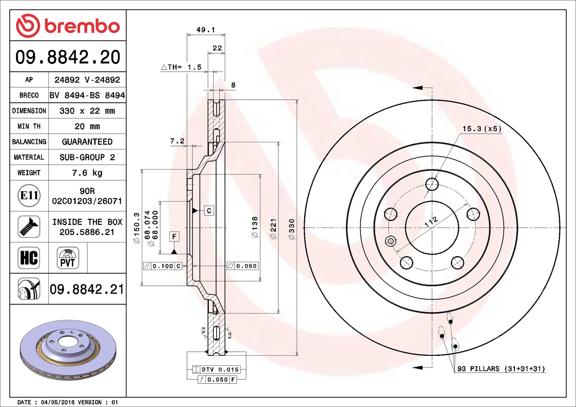 Brembo 09.8842.21