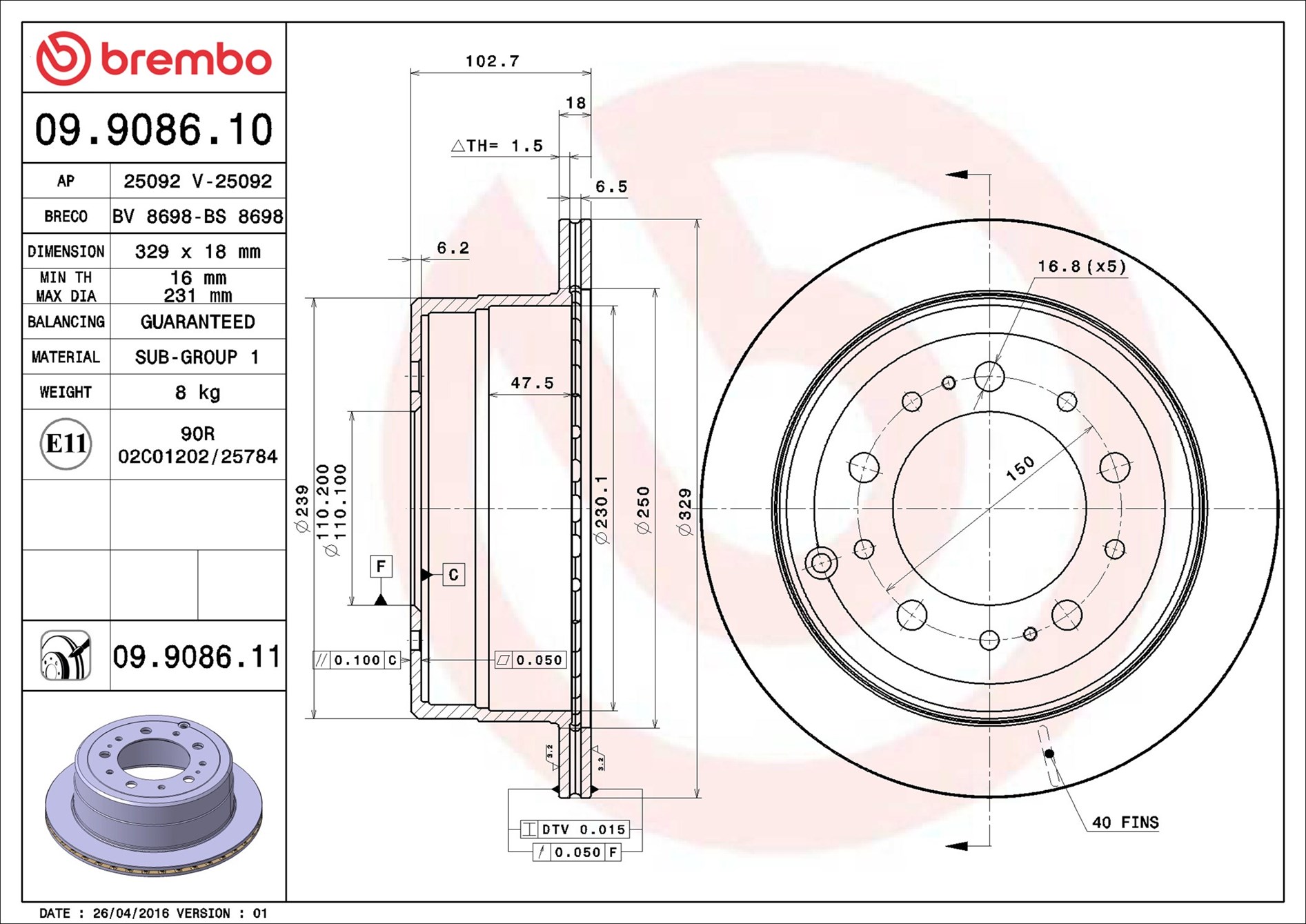 Brembo 09.9086.11