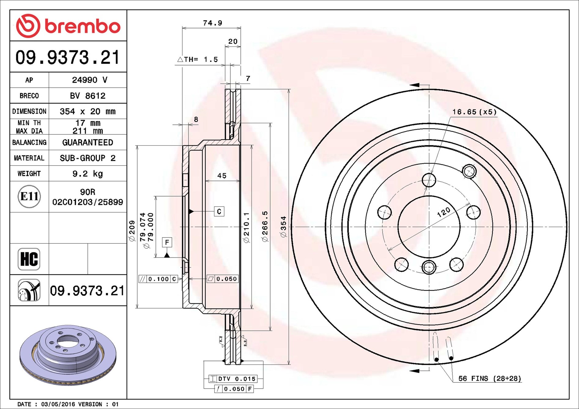 Brembo 09.9373.21