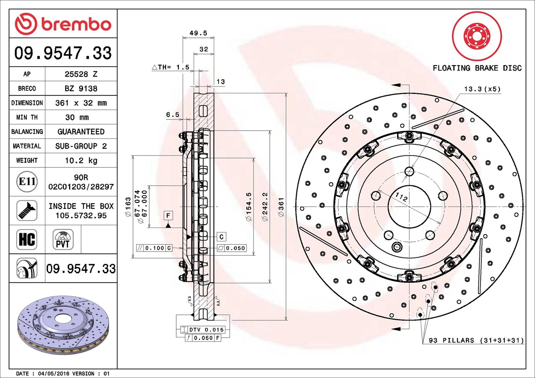 Brembo 09.9547.33