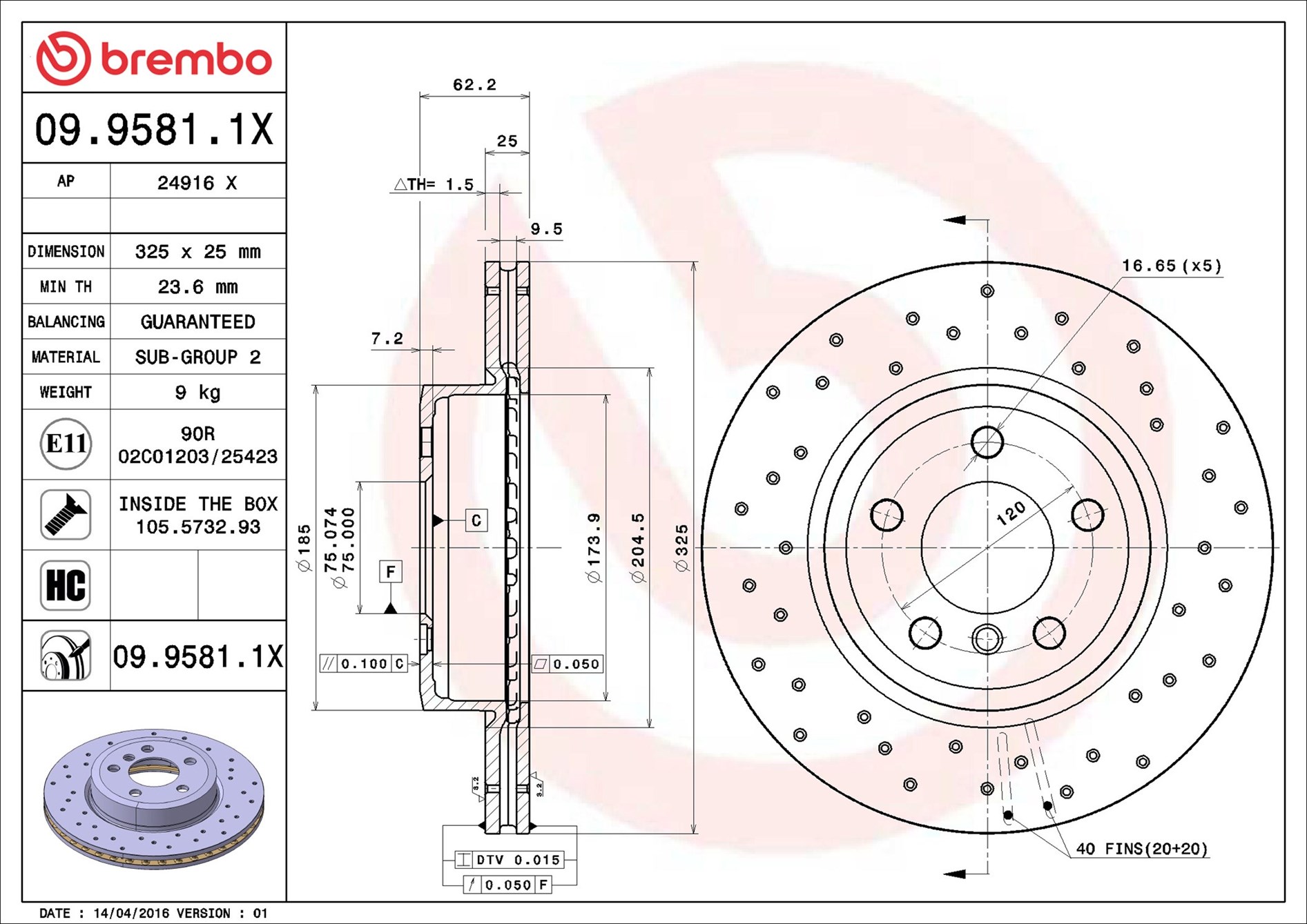 Brembo 09.9581.1X
