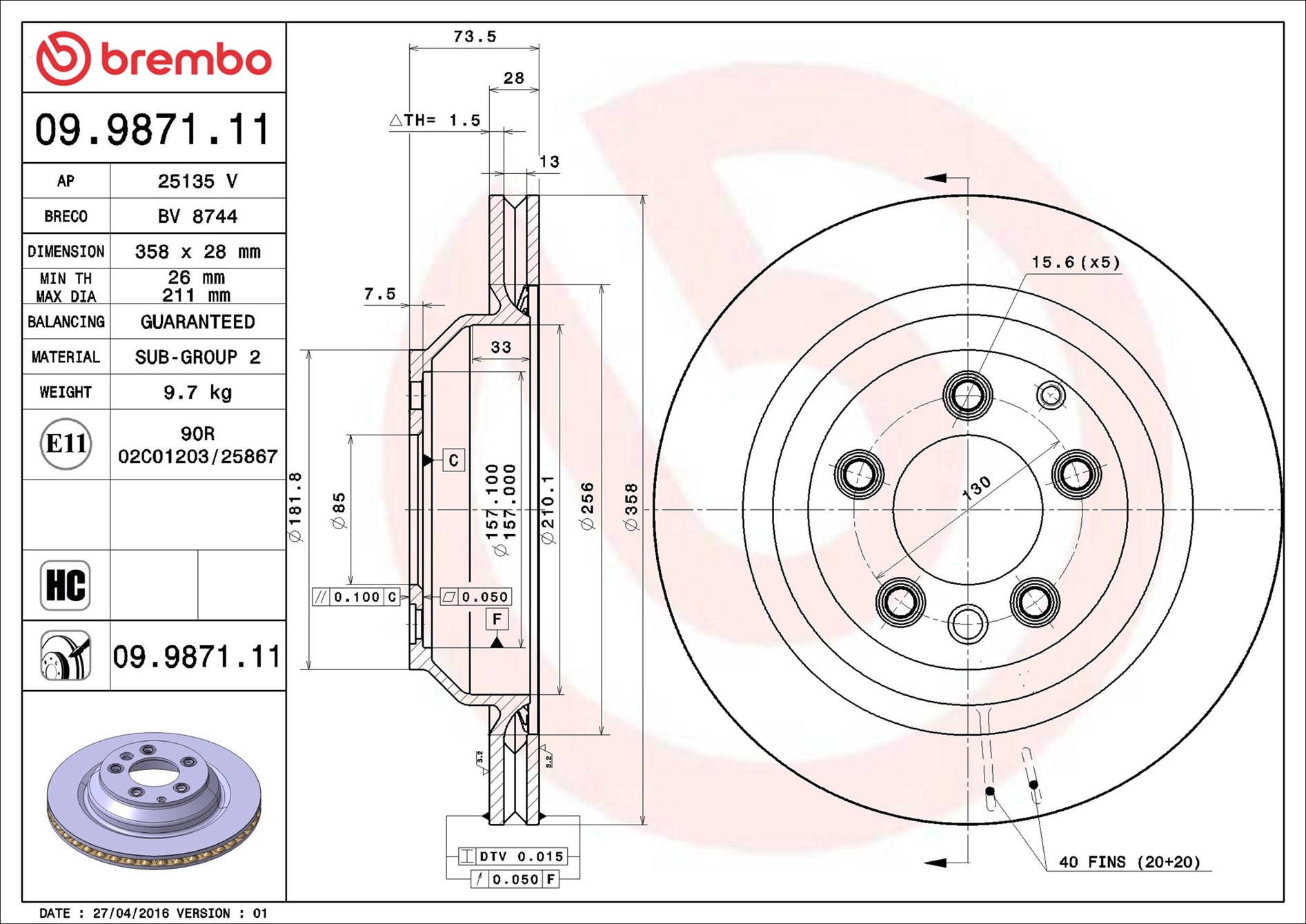 Brembo 09.9871.11
