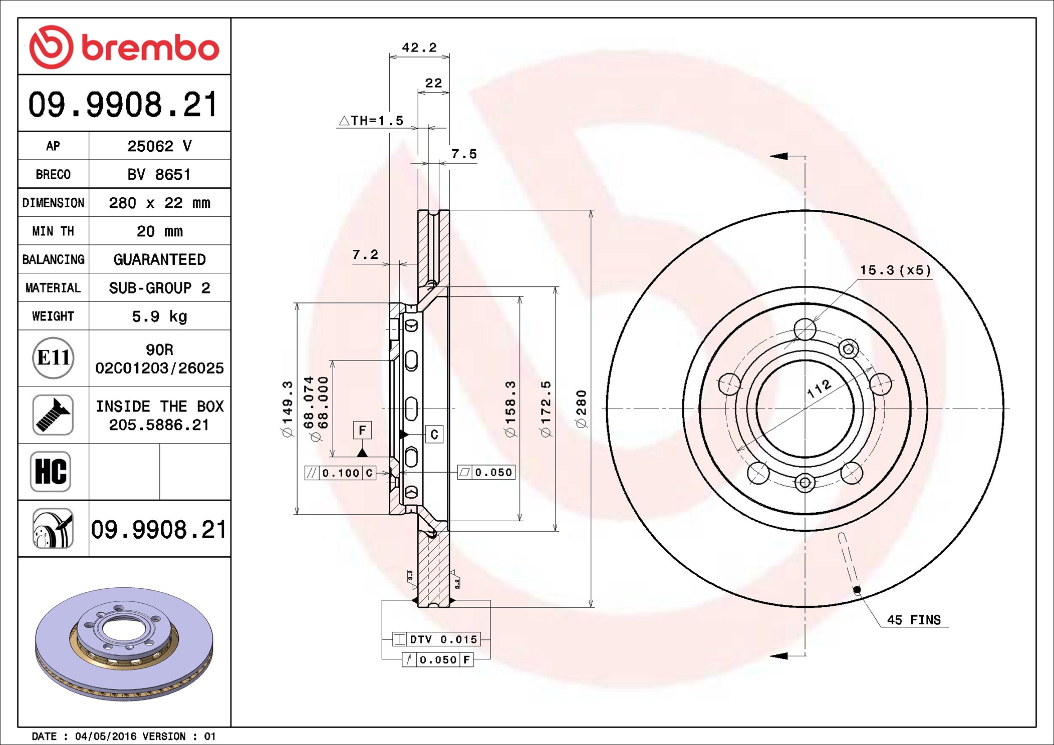 Brembo 09.9908.21