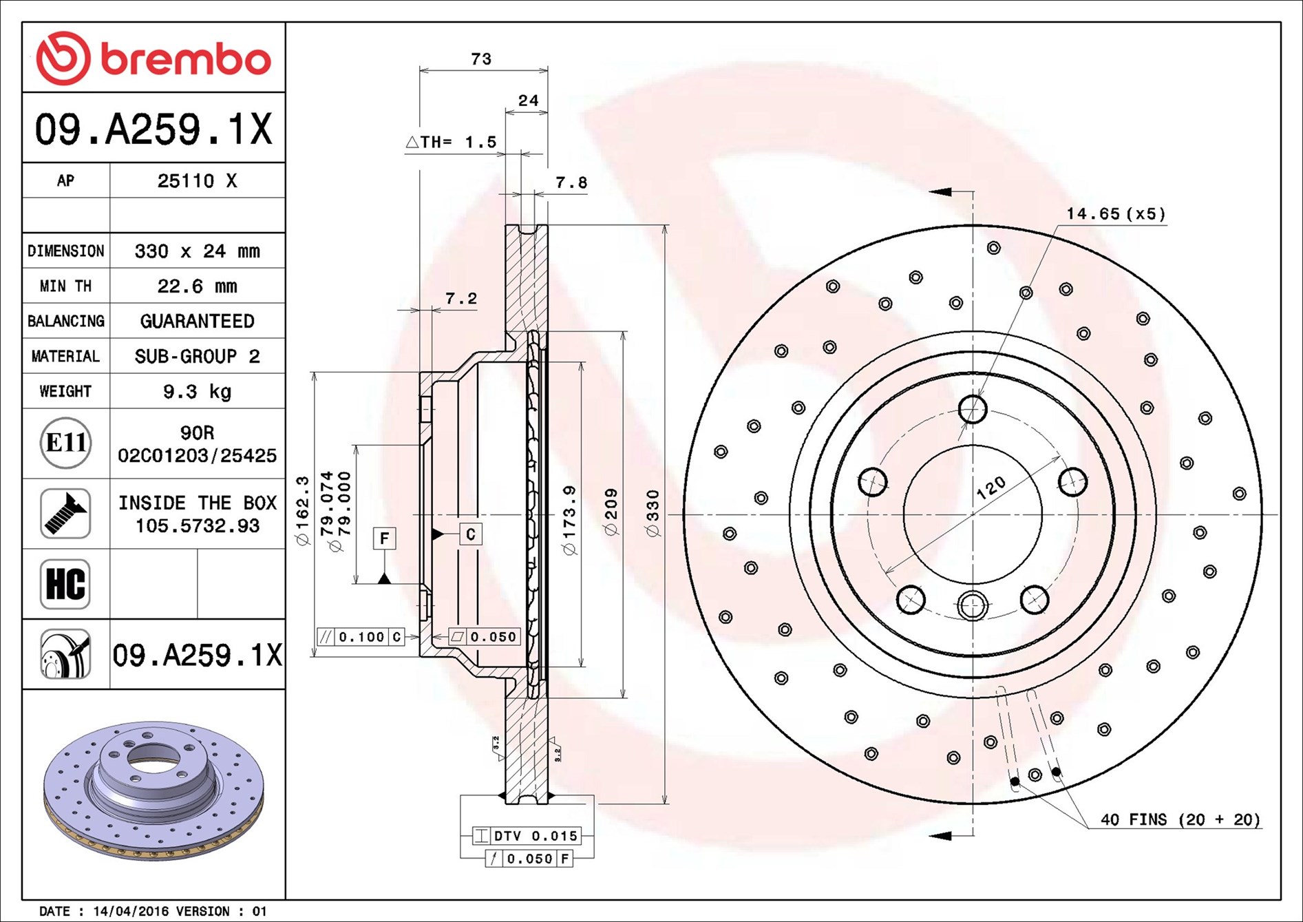 Brembo 09.A259.1X