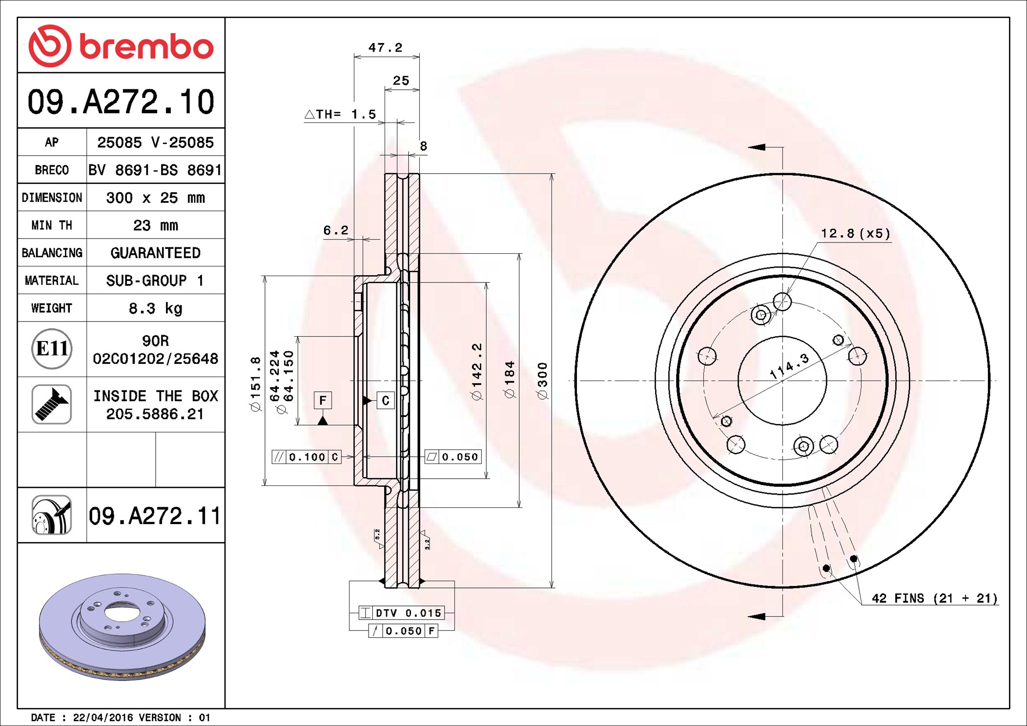 Brembo 09.A272.11
