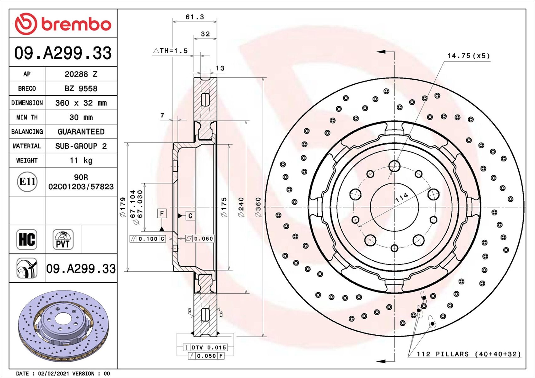 Brembo 09.A299.33