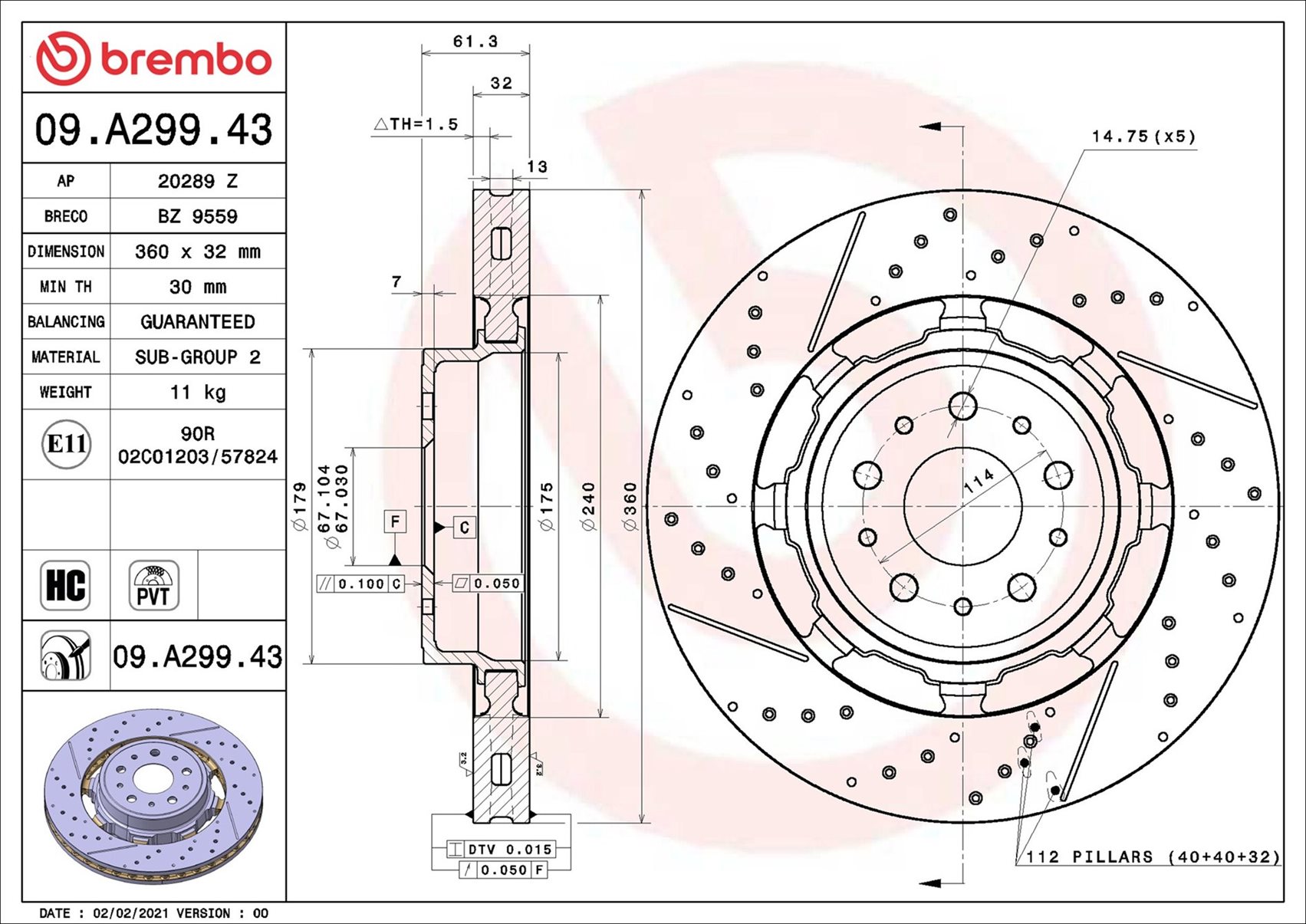 Brembo 09.A299.43