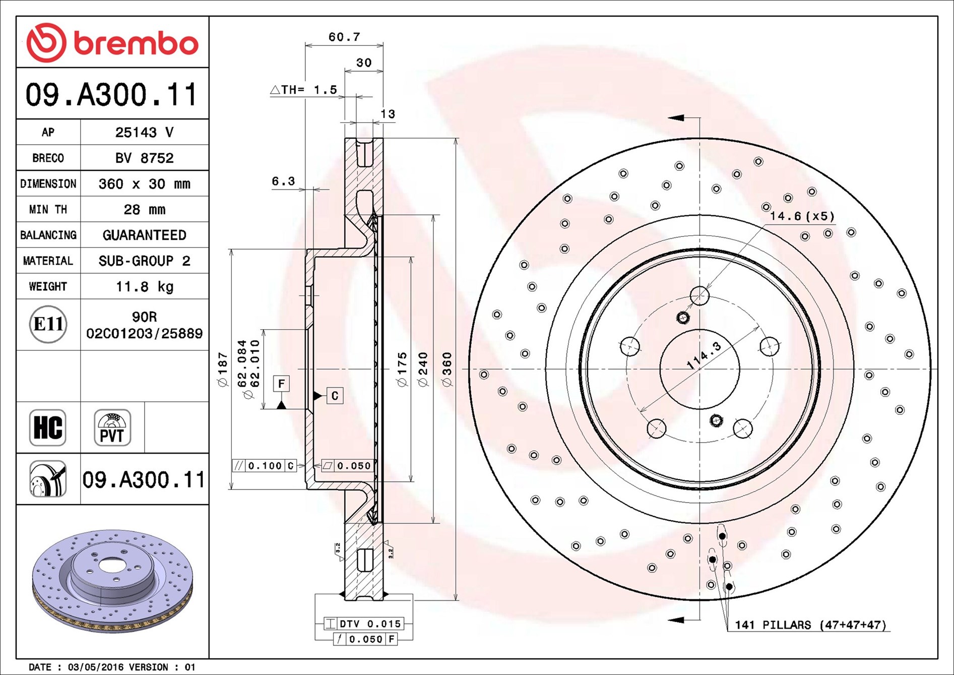 Brembo 09.A300.11