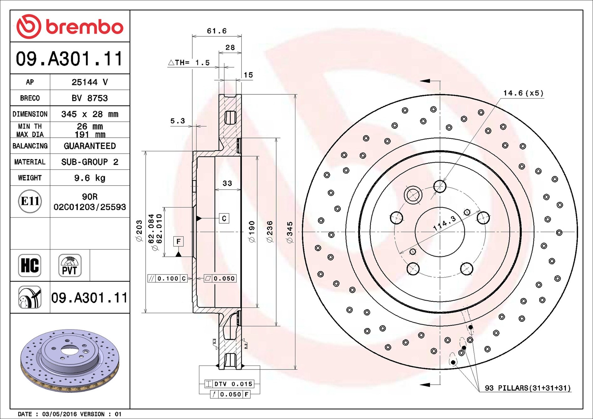 Brembo 09.A301.11