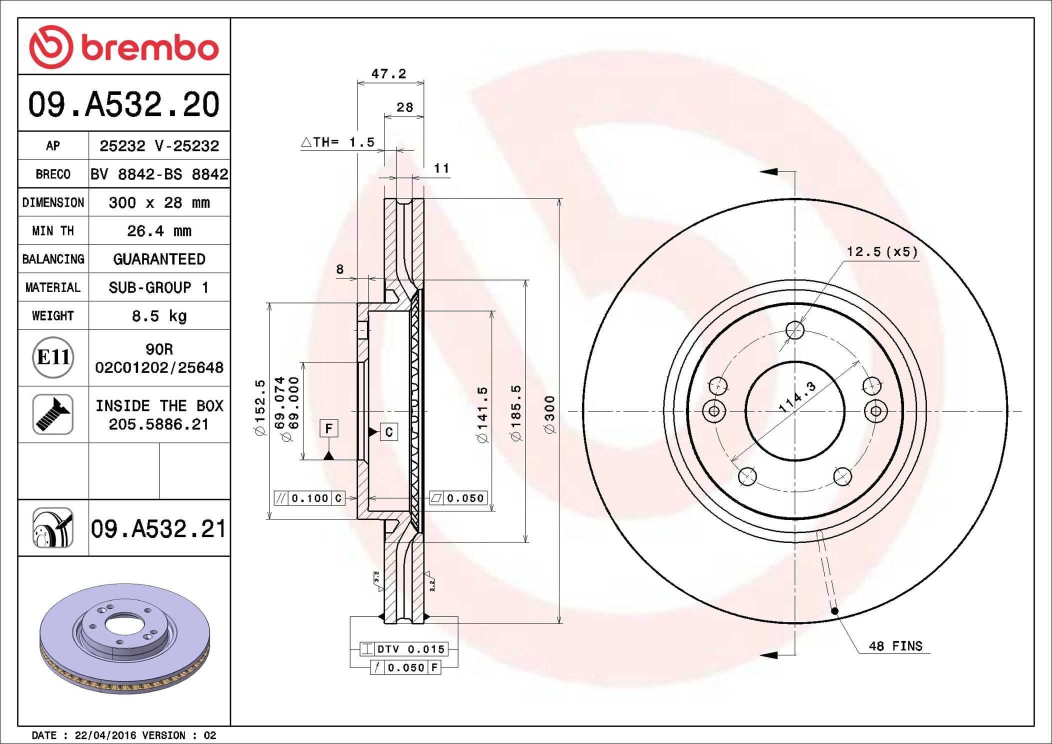 Brembo 09.A532.21