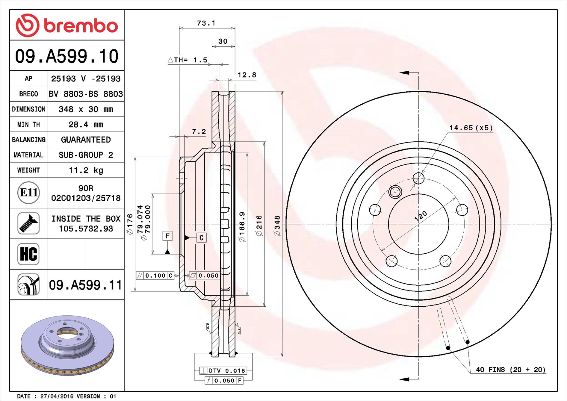 Brembo 09.A599.11