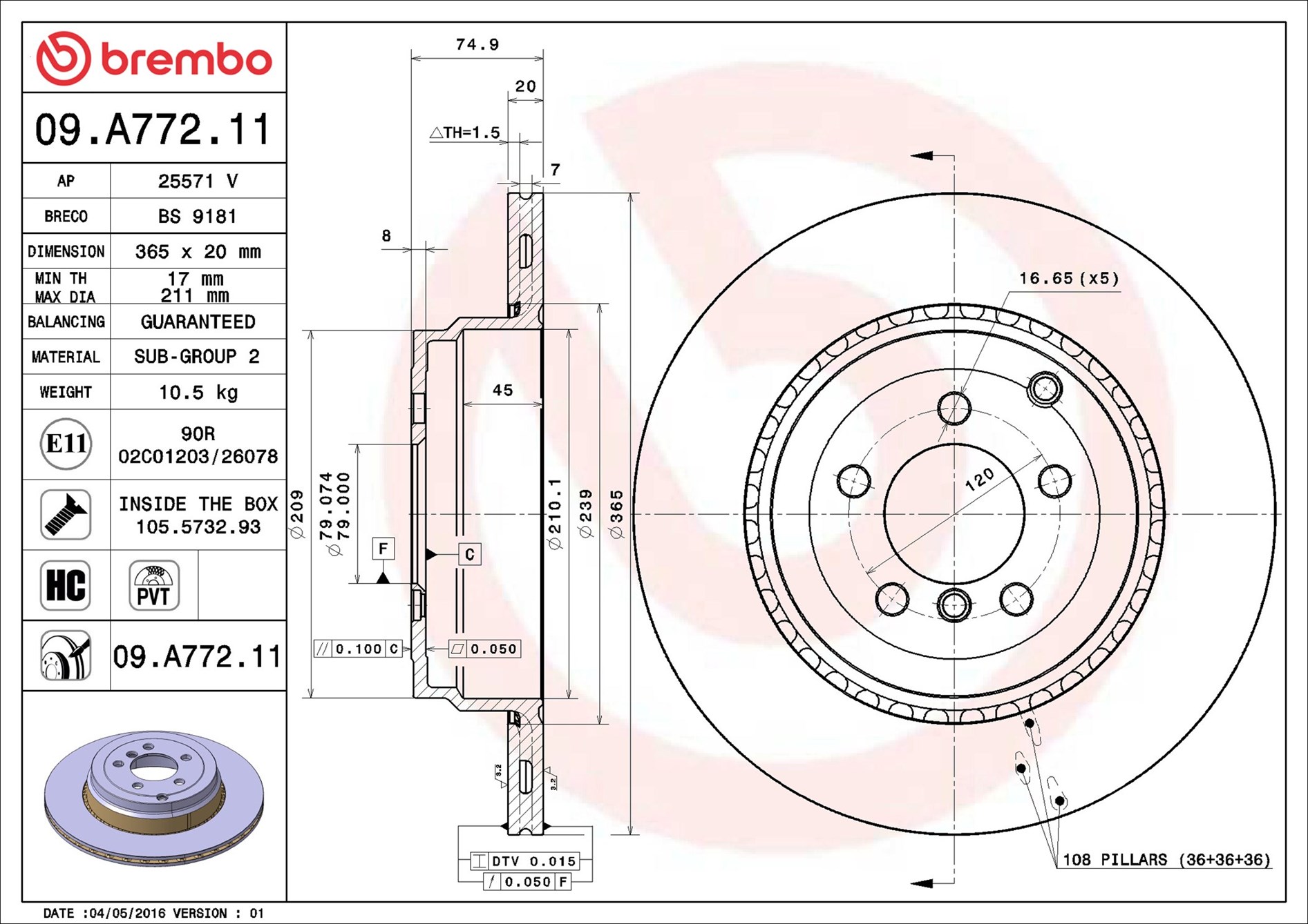 Brembo 09.A772.11