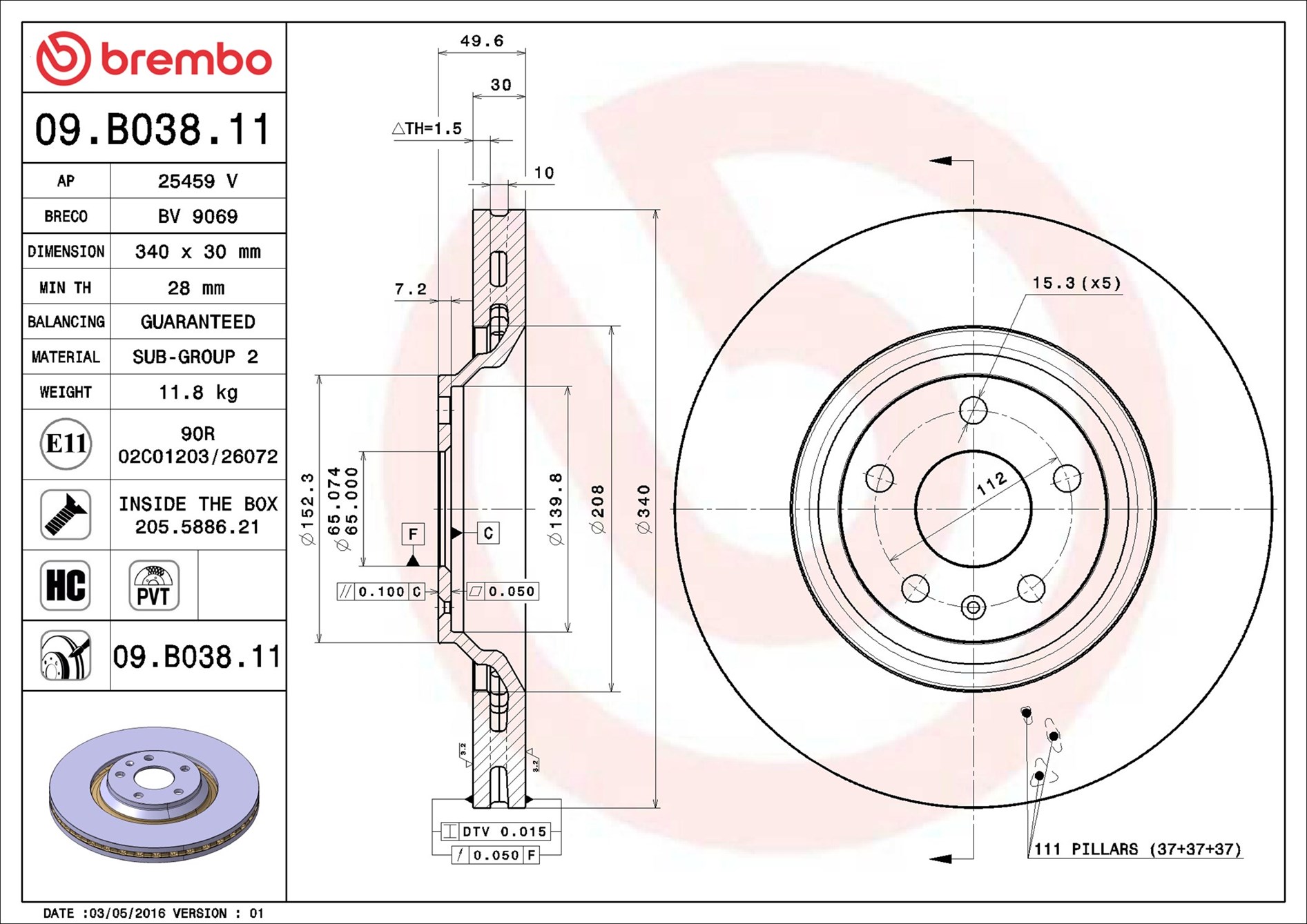 Brembo 09.B038.11