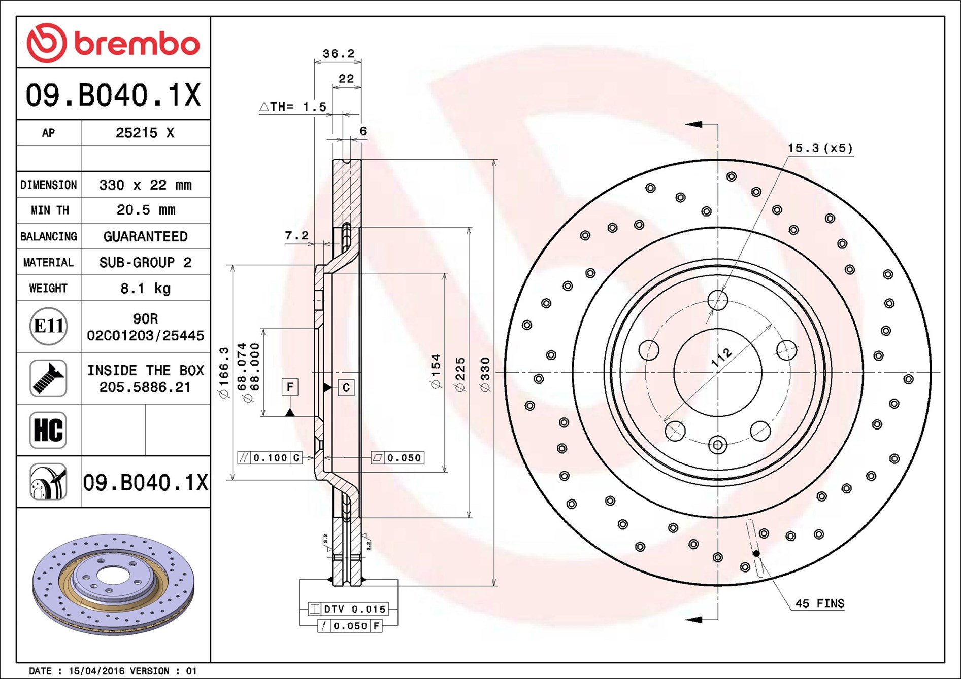 Brembo 09.B040.1X
