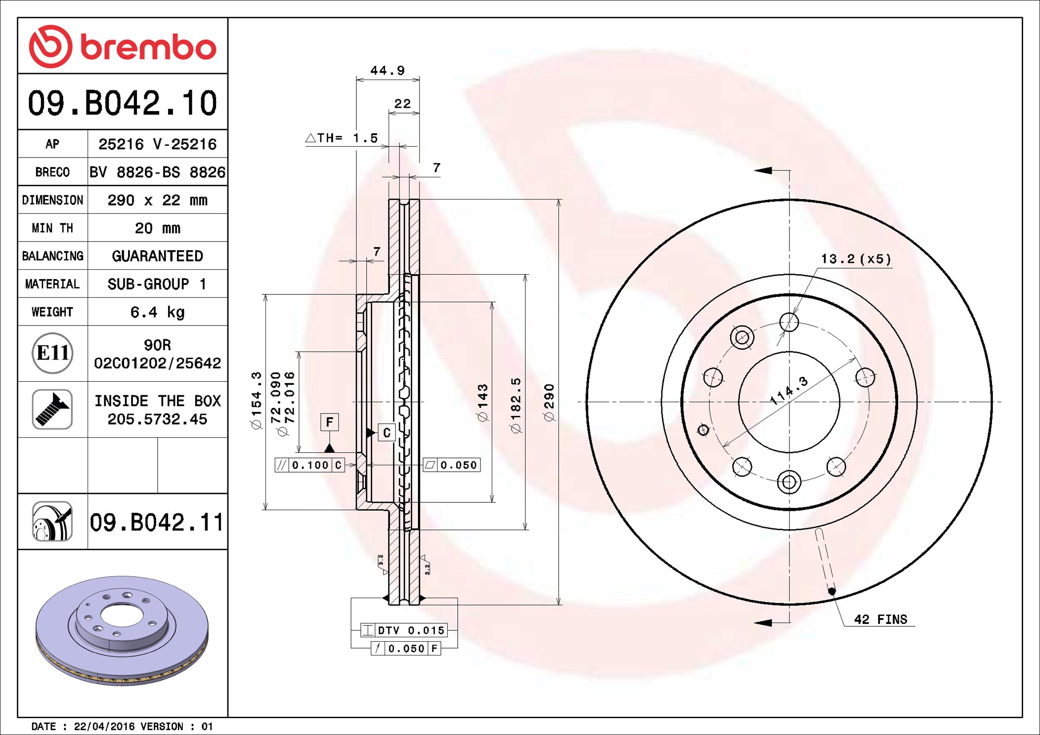 Brembo 09.B042.11