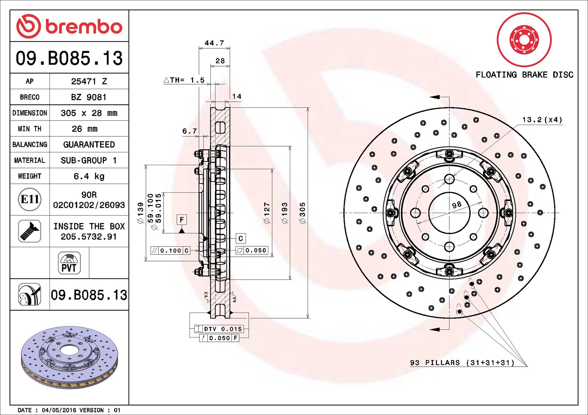 Brembo 09.B085.13