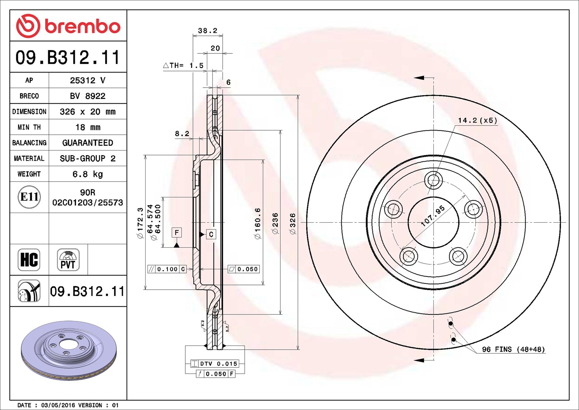 Brembo 09.B312.11