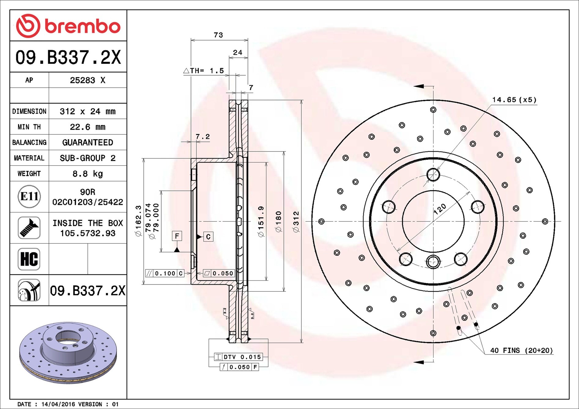 Brembo 09.B337.2X