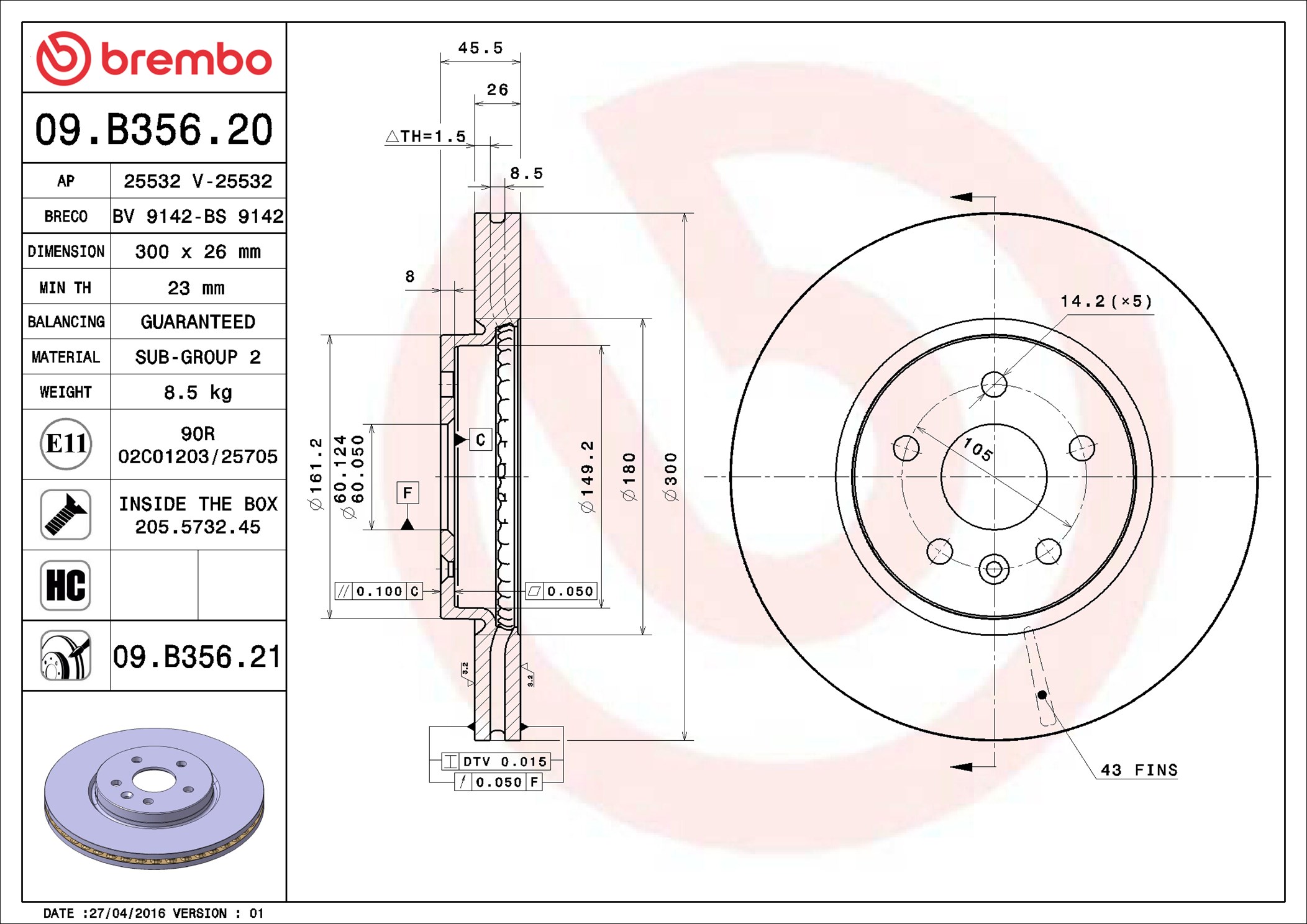 Brembo 09.B356.21