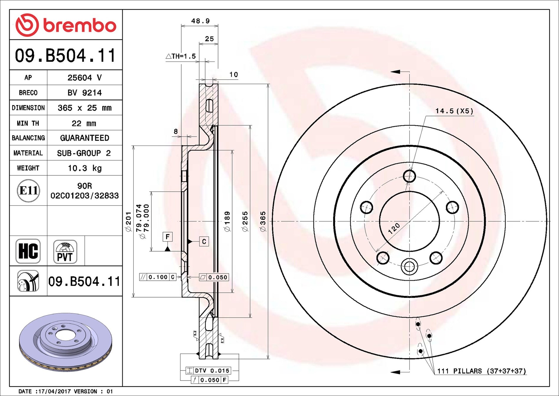 Brembo 09.B504.11
