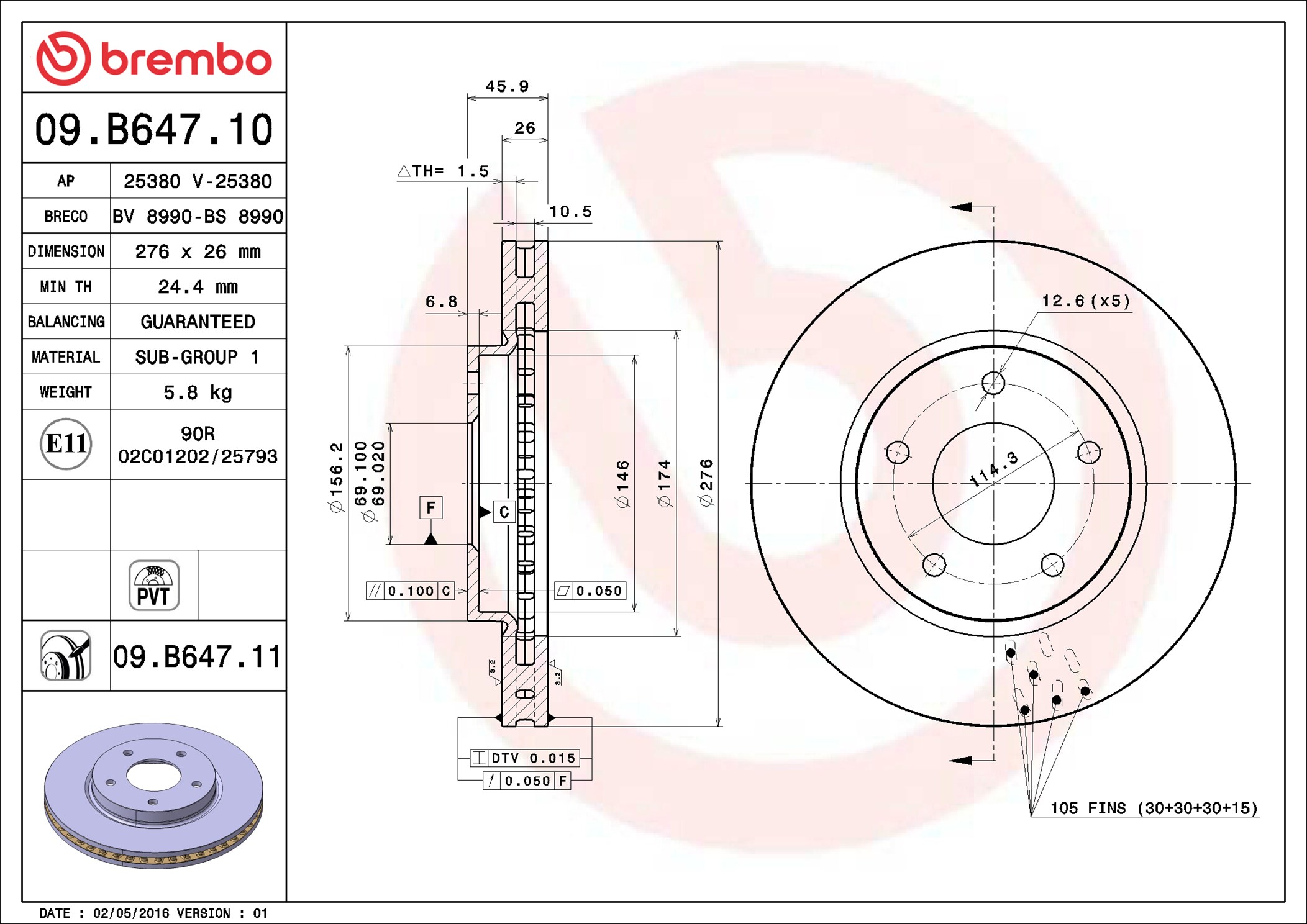 Brembo 09.B647.11