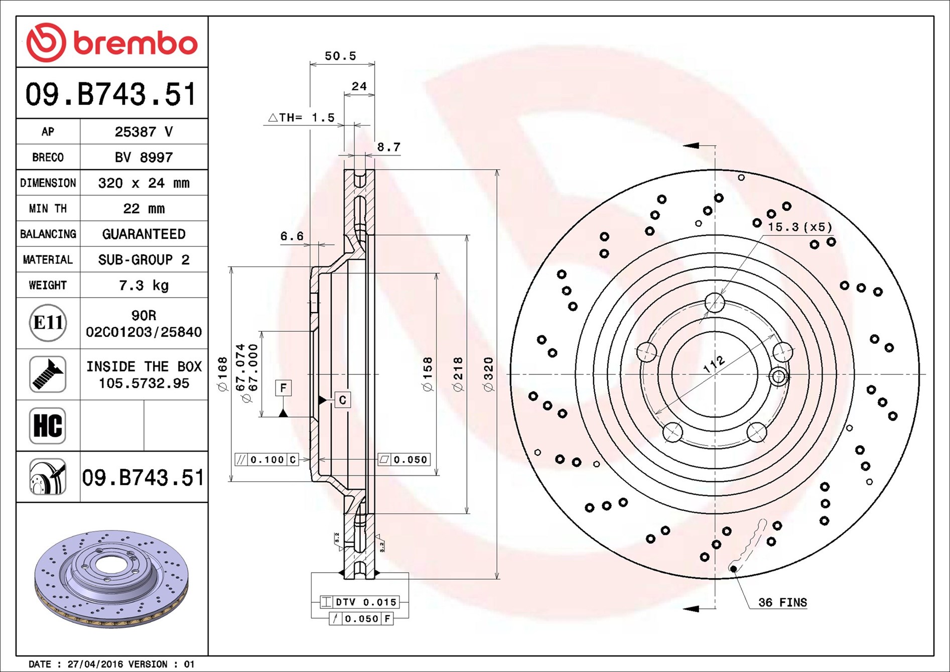 Brembo 09.B743.51