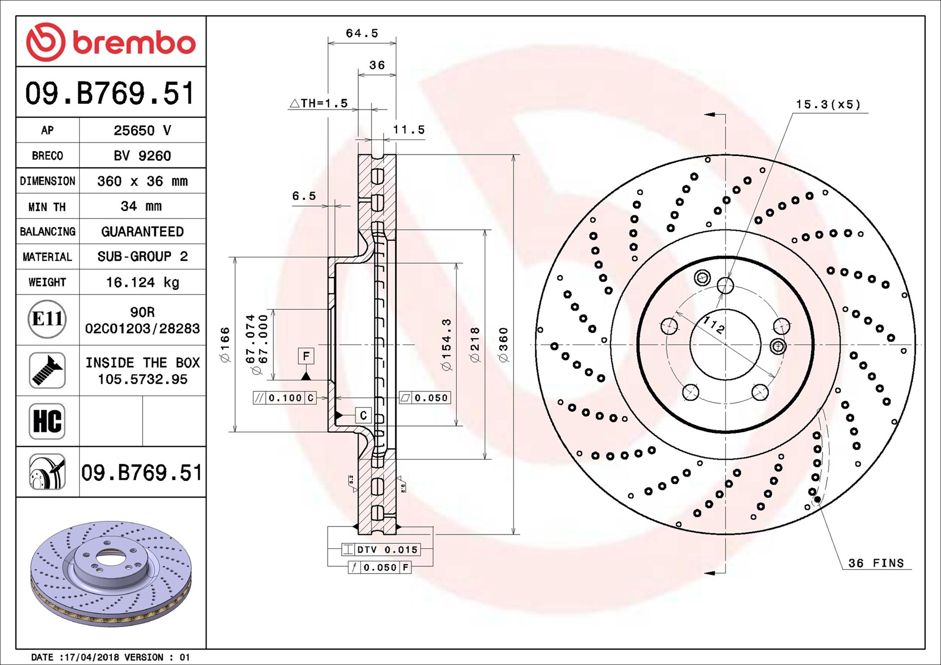 Brembo 09.B769.51