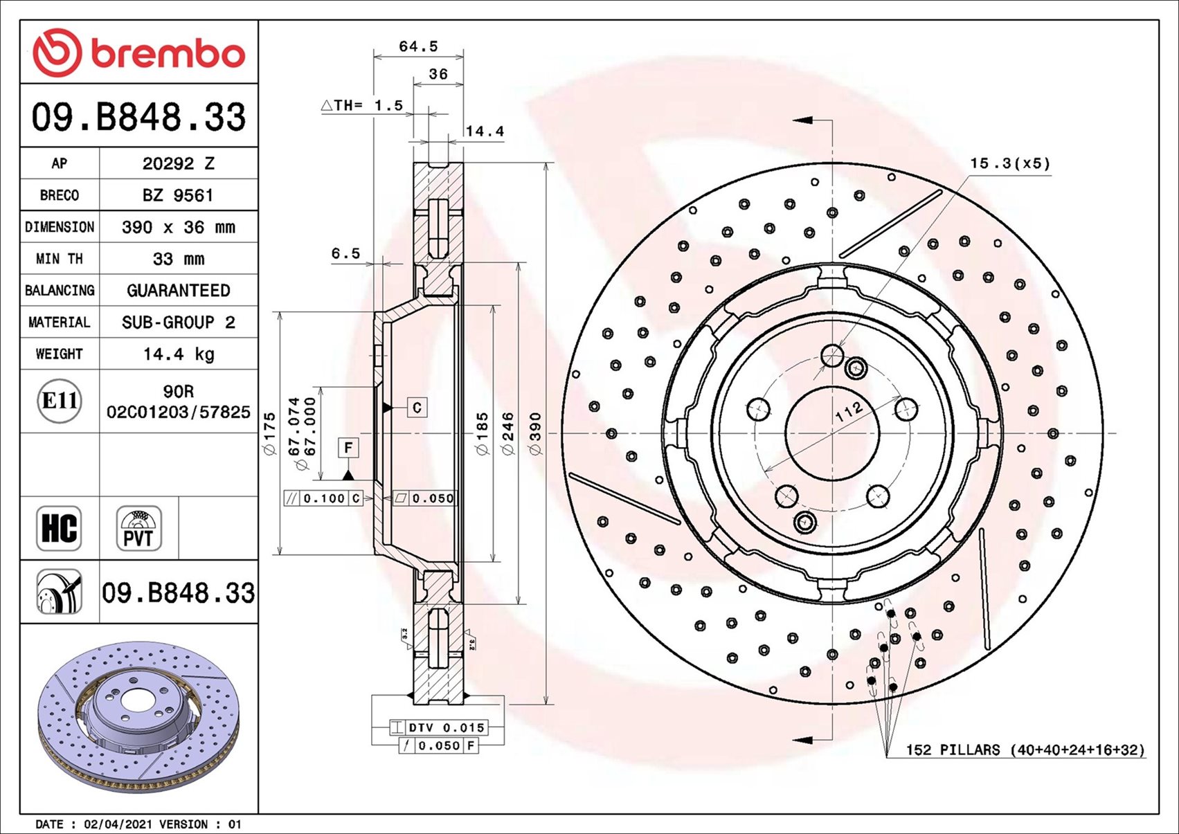 Brembo 09.B848.33