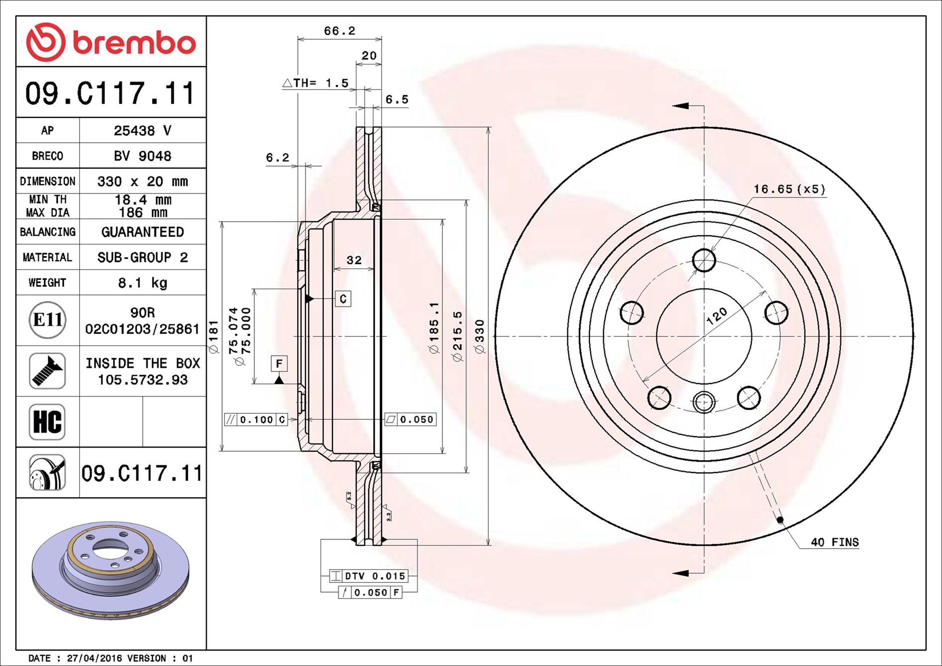Brembo 09.C117.11