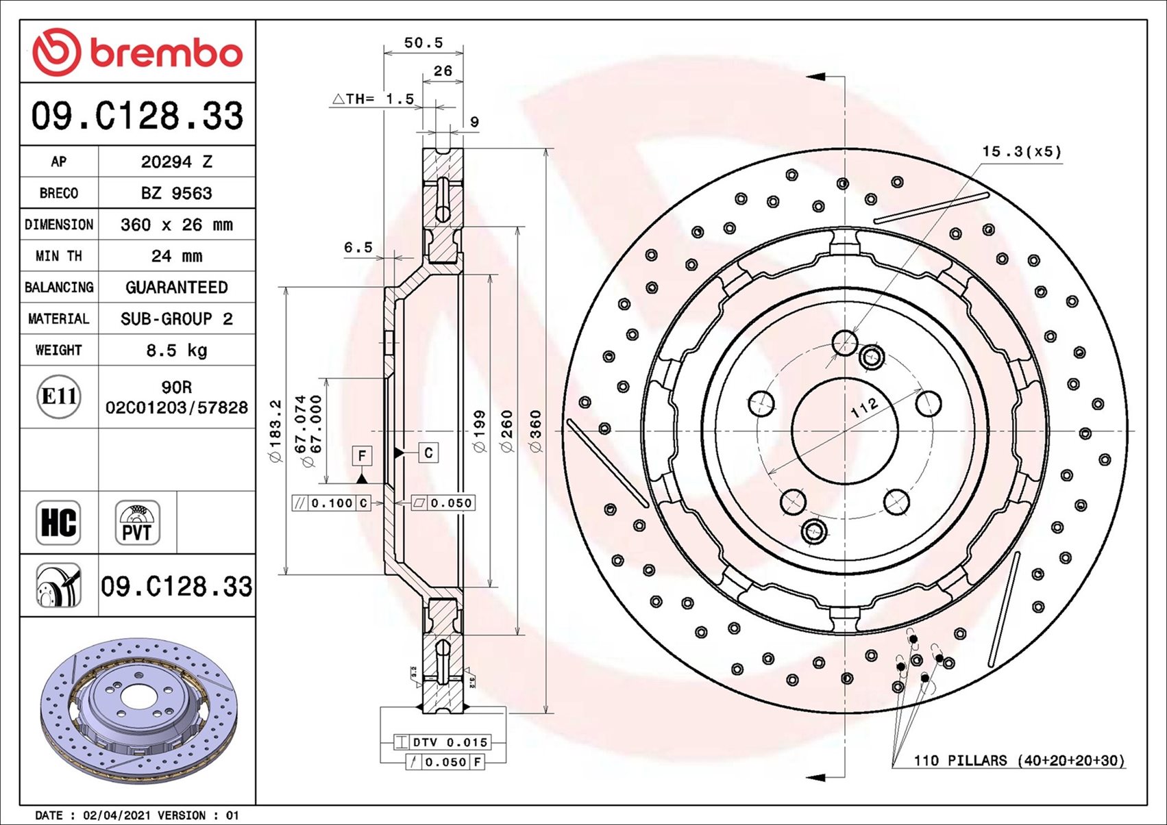 Brembo 09.C128.33