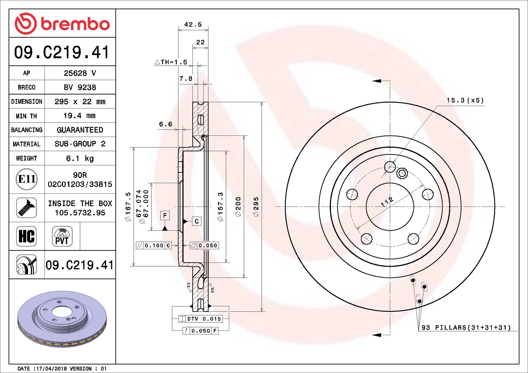 Brembo 09.C219.41