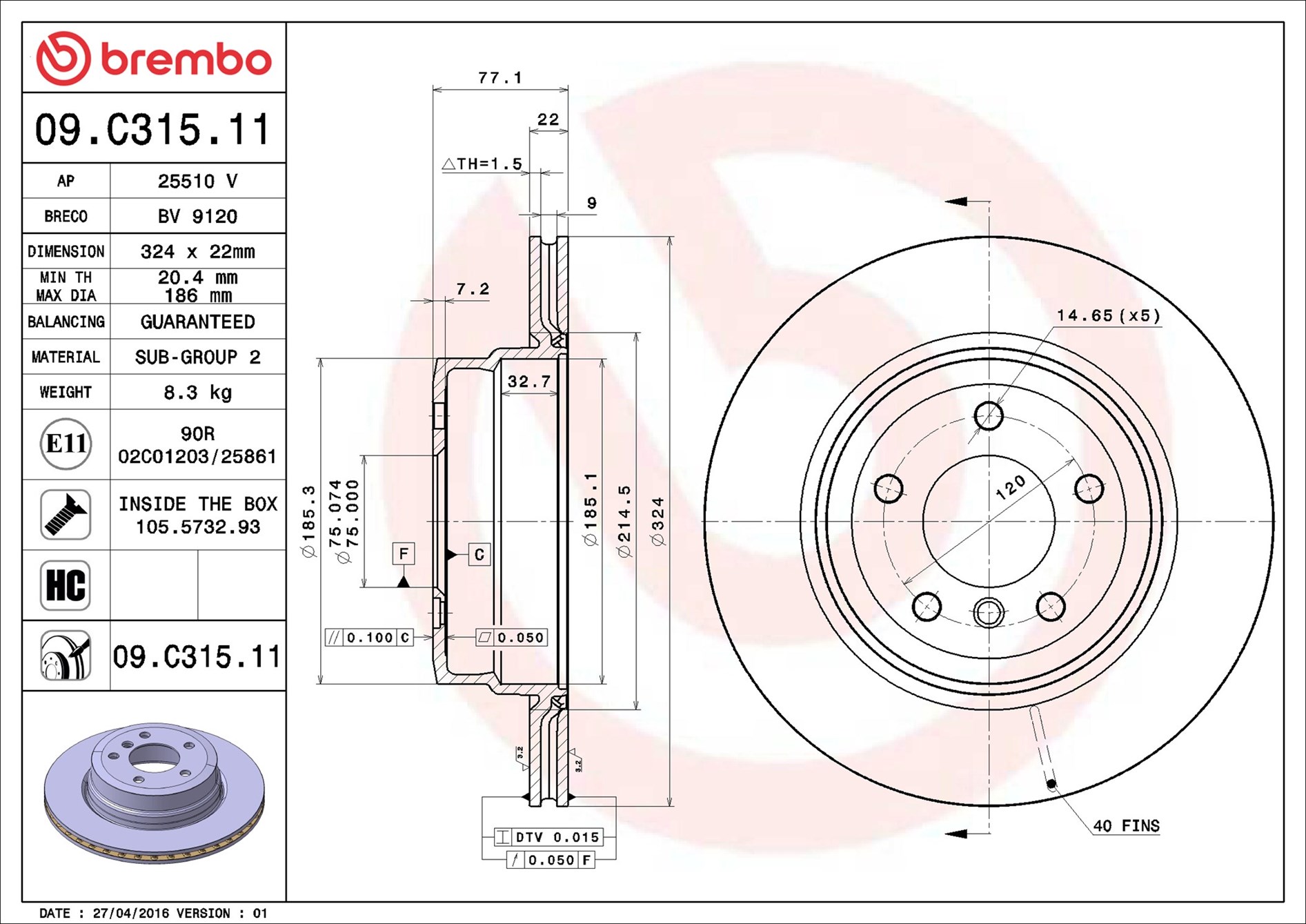 Brembo 09.C315.11