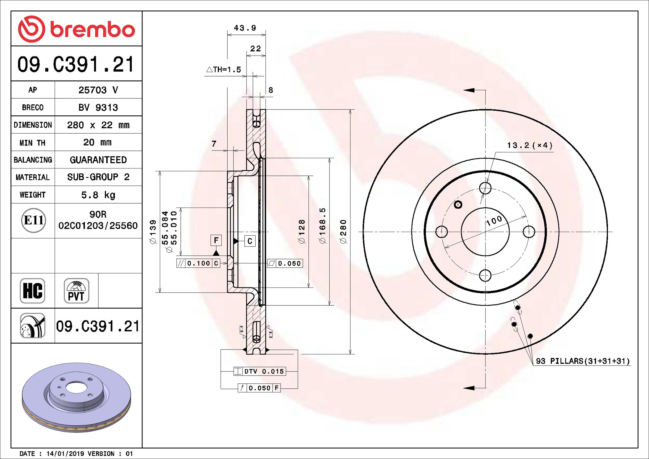 Brembo 09.C391.21