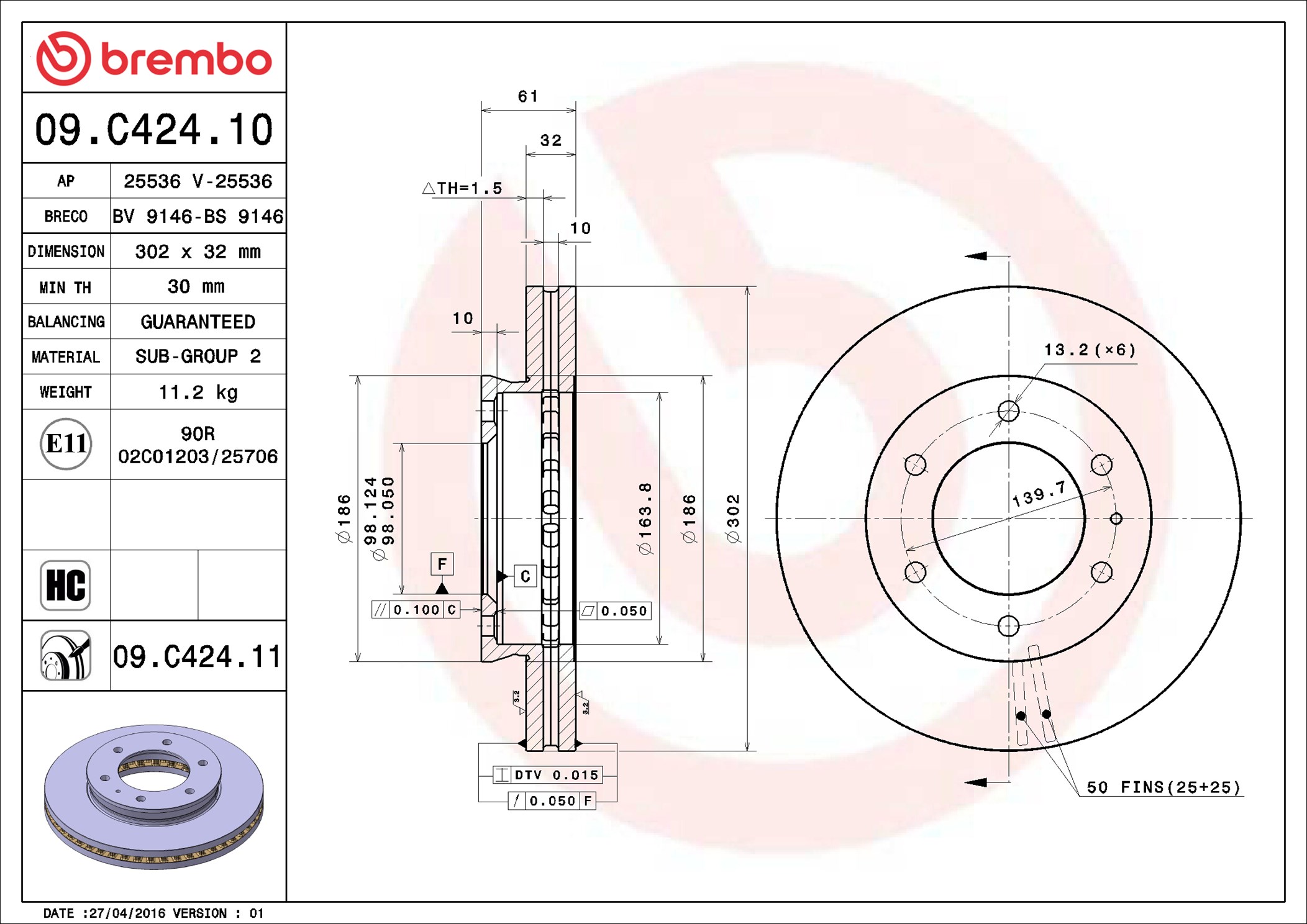Brembo 09.C424.11
