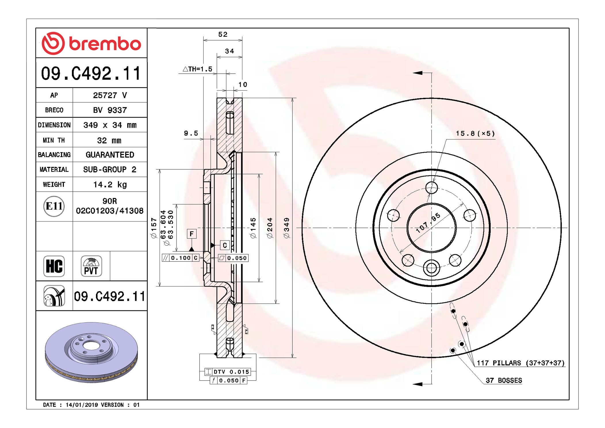 Brembo 09.C492.11