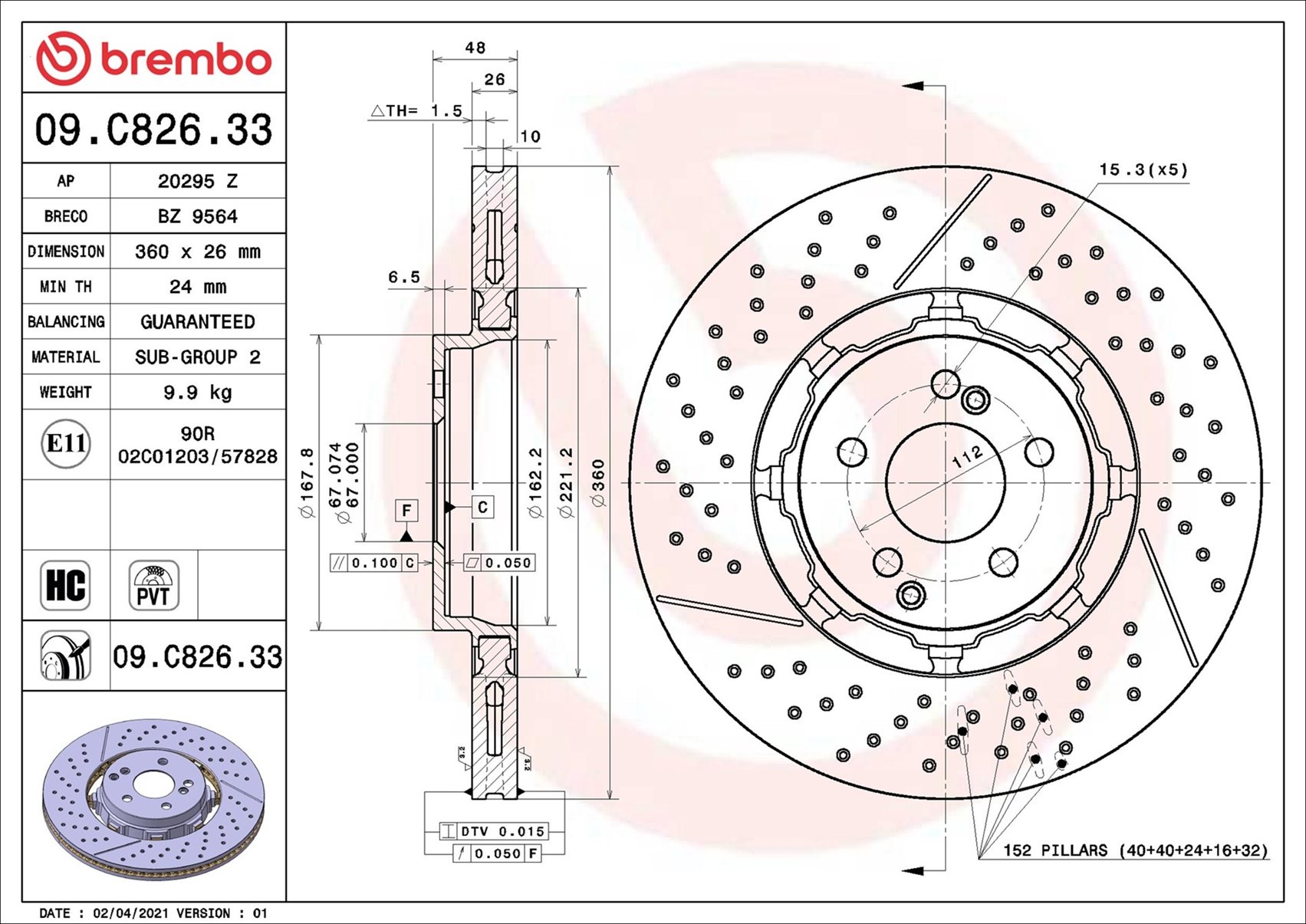 Brembo 09.C826.33