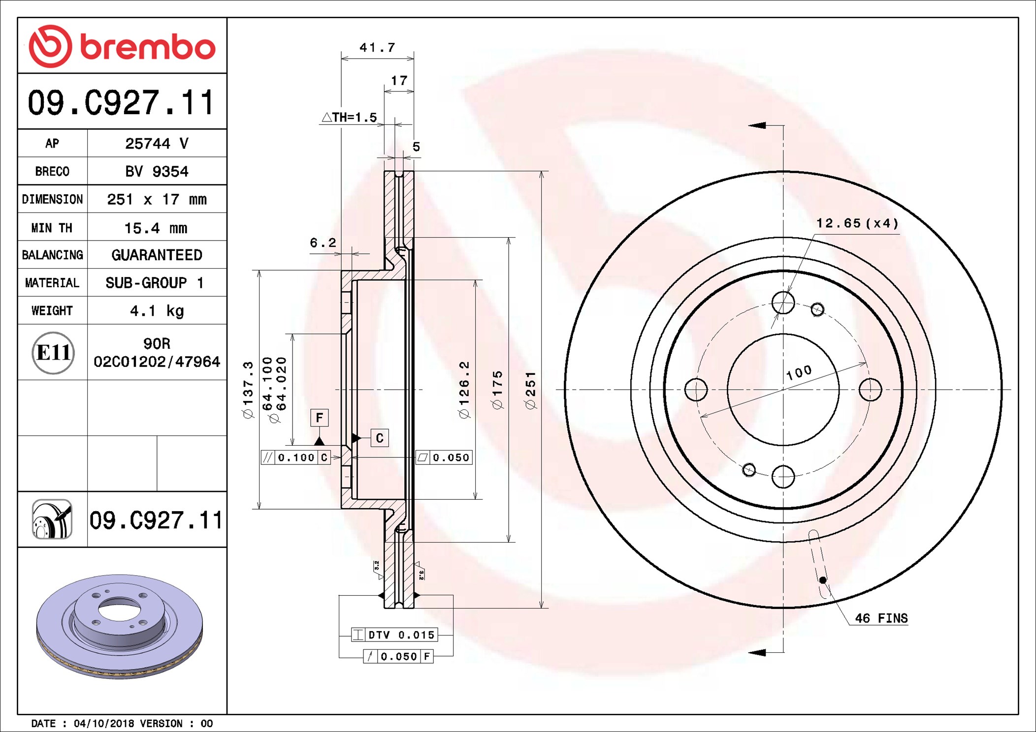 Brembo 09.C927.11