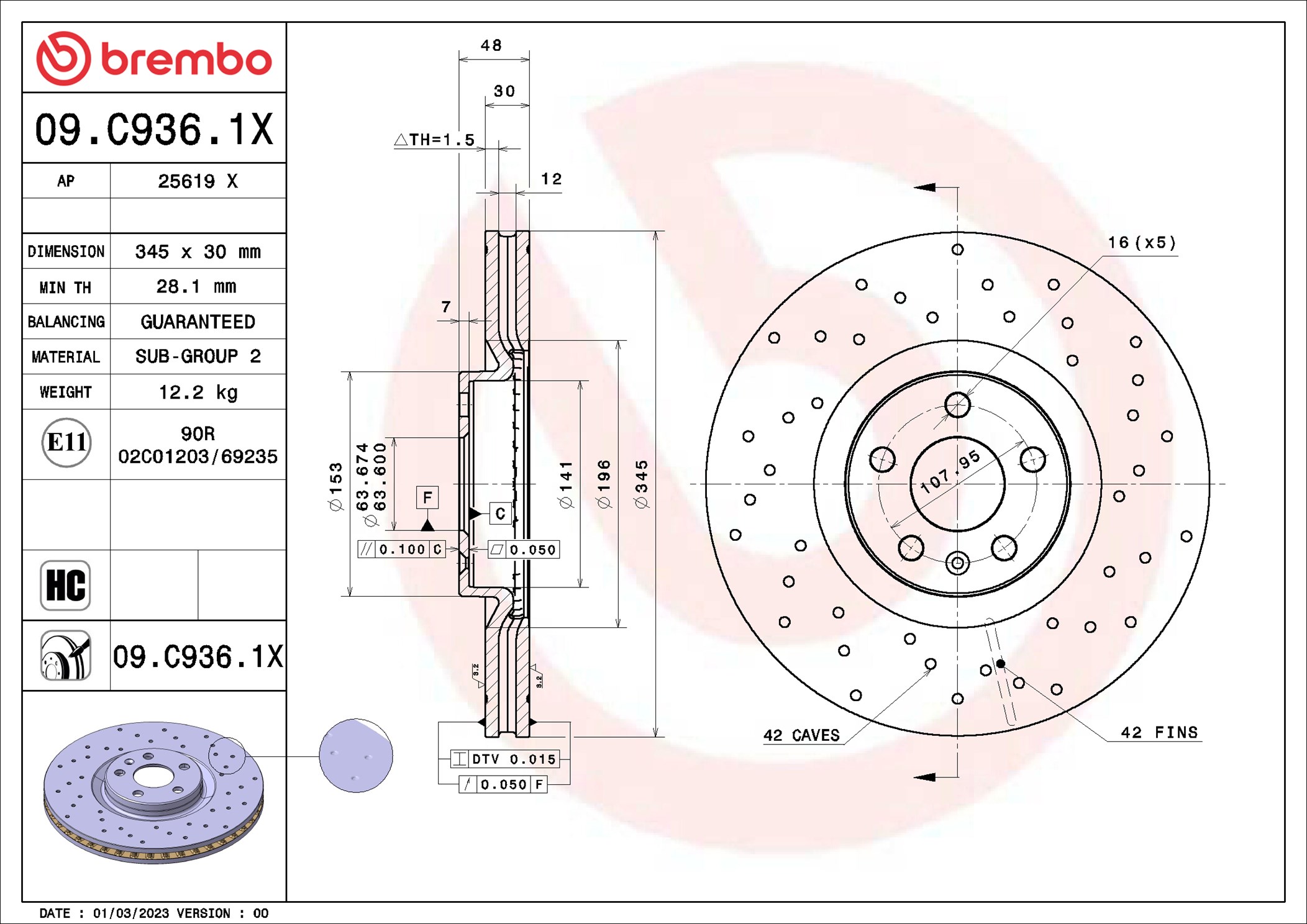 Brembo 09.C936.1X