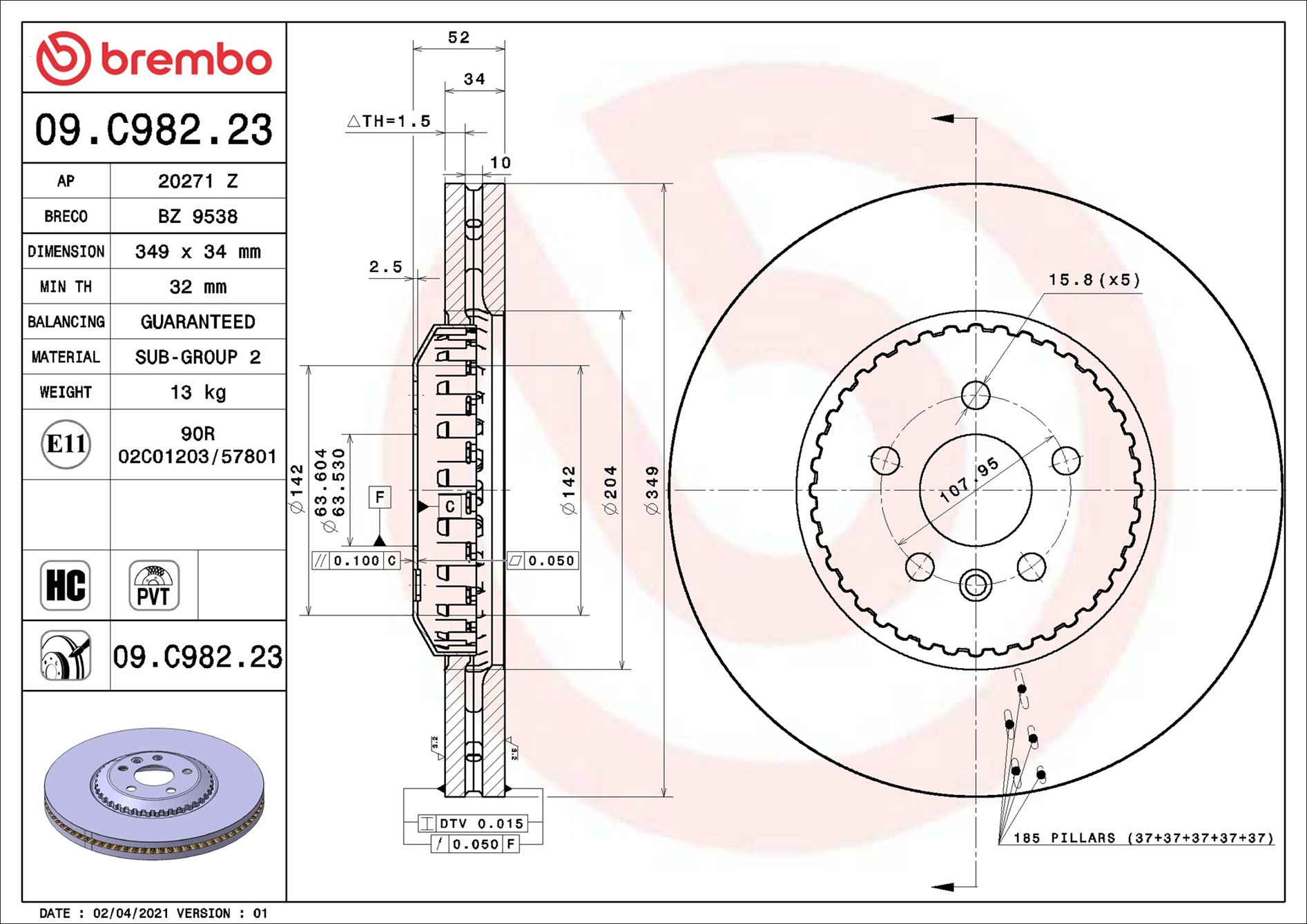 Brembo 09.C982.23