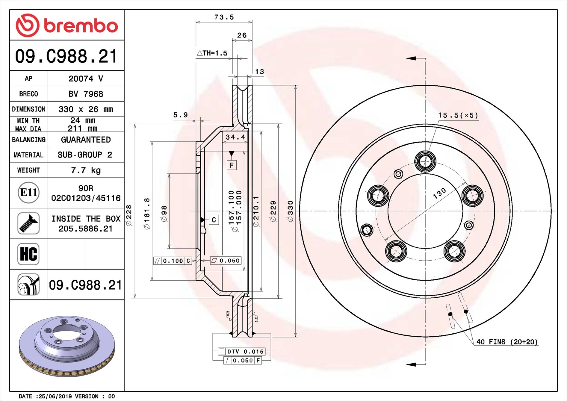 Brembo 09.C988.21