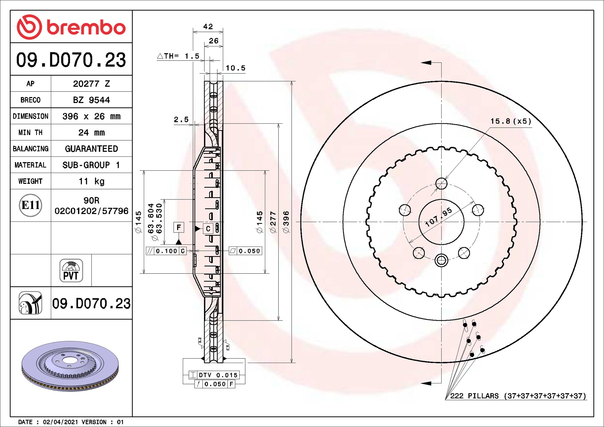 Brembo 09.D070.23