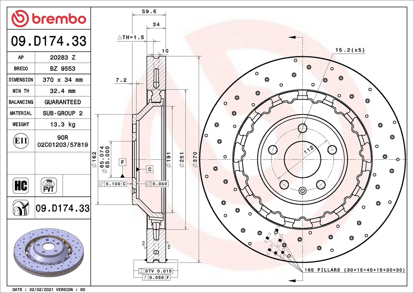Brembo 09.D174.33