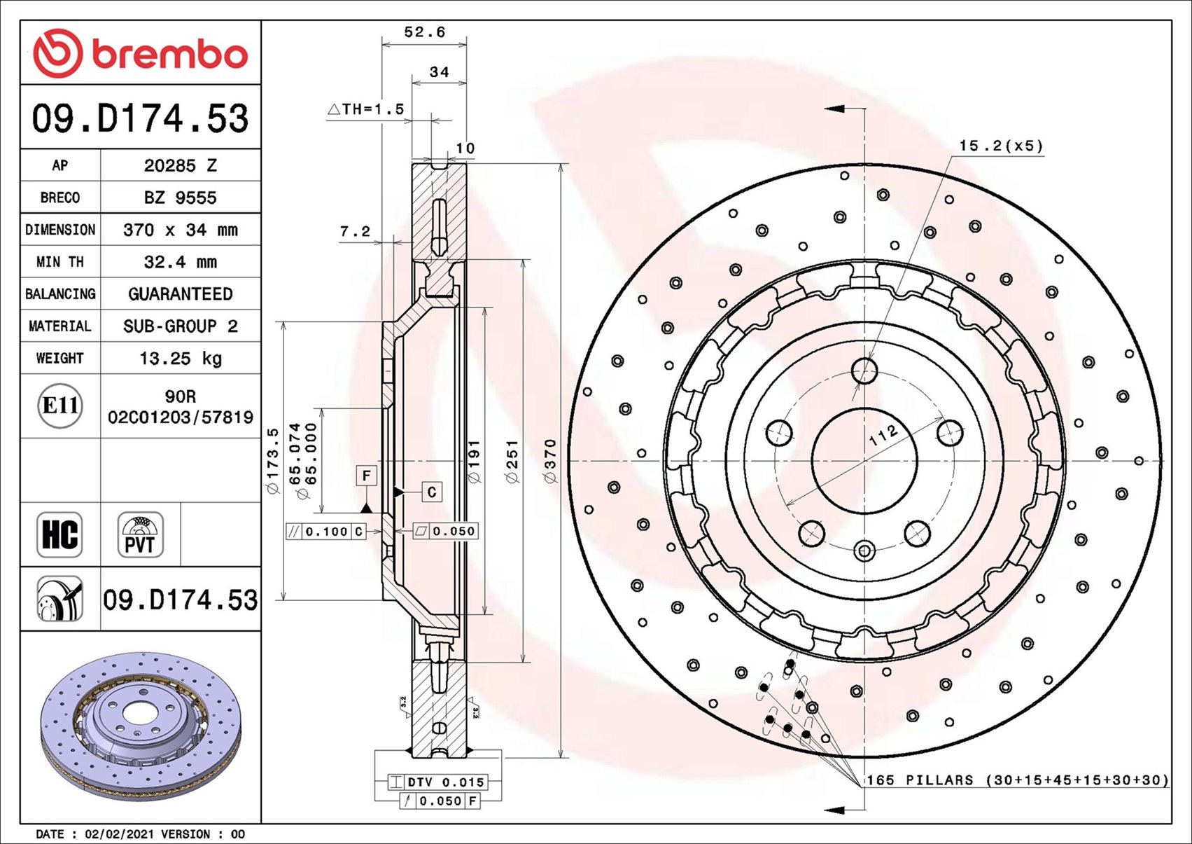 Brembo 09.D174.53