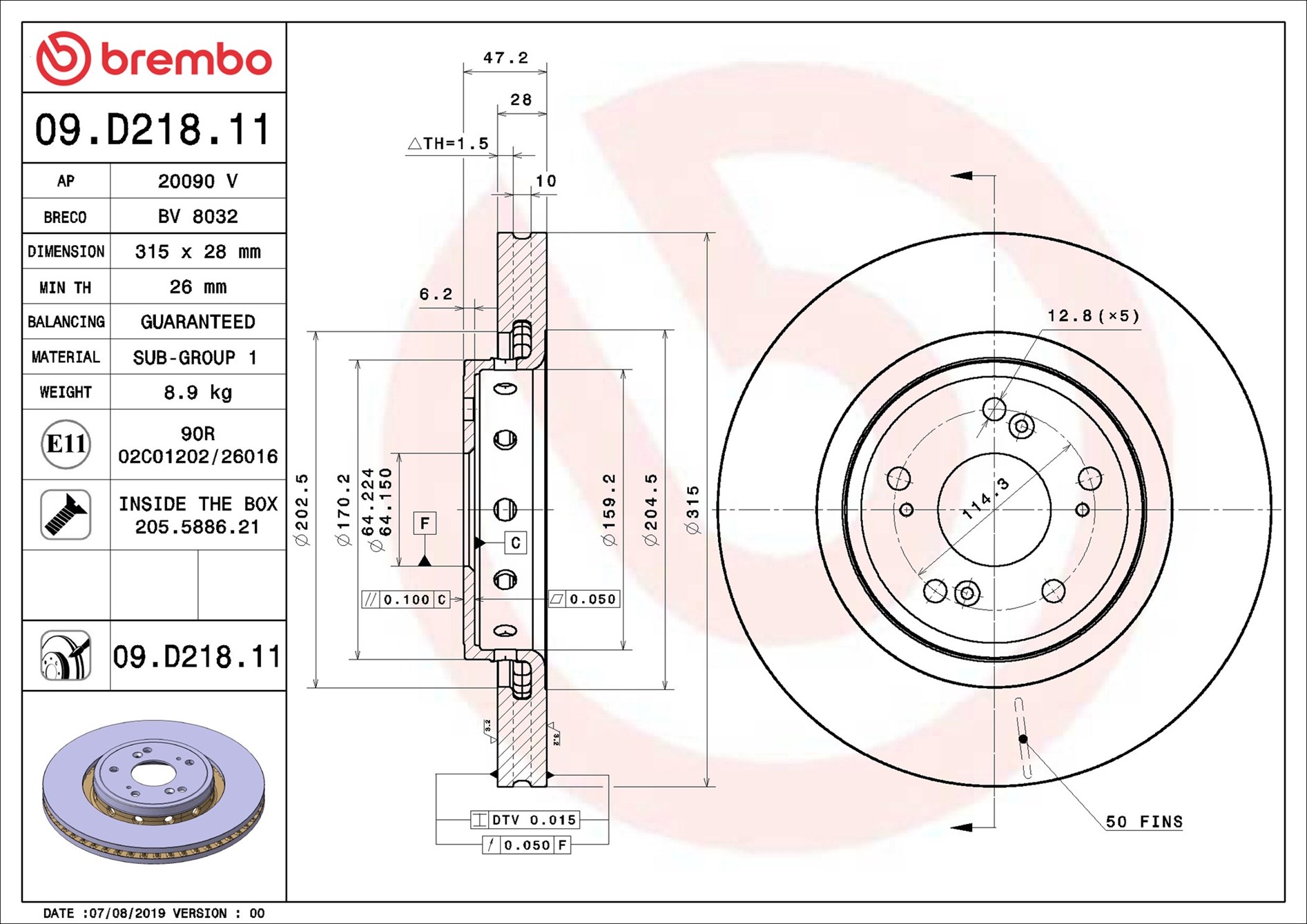 Brembo 09.D218.11